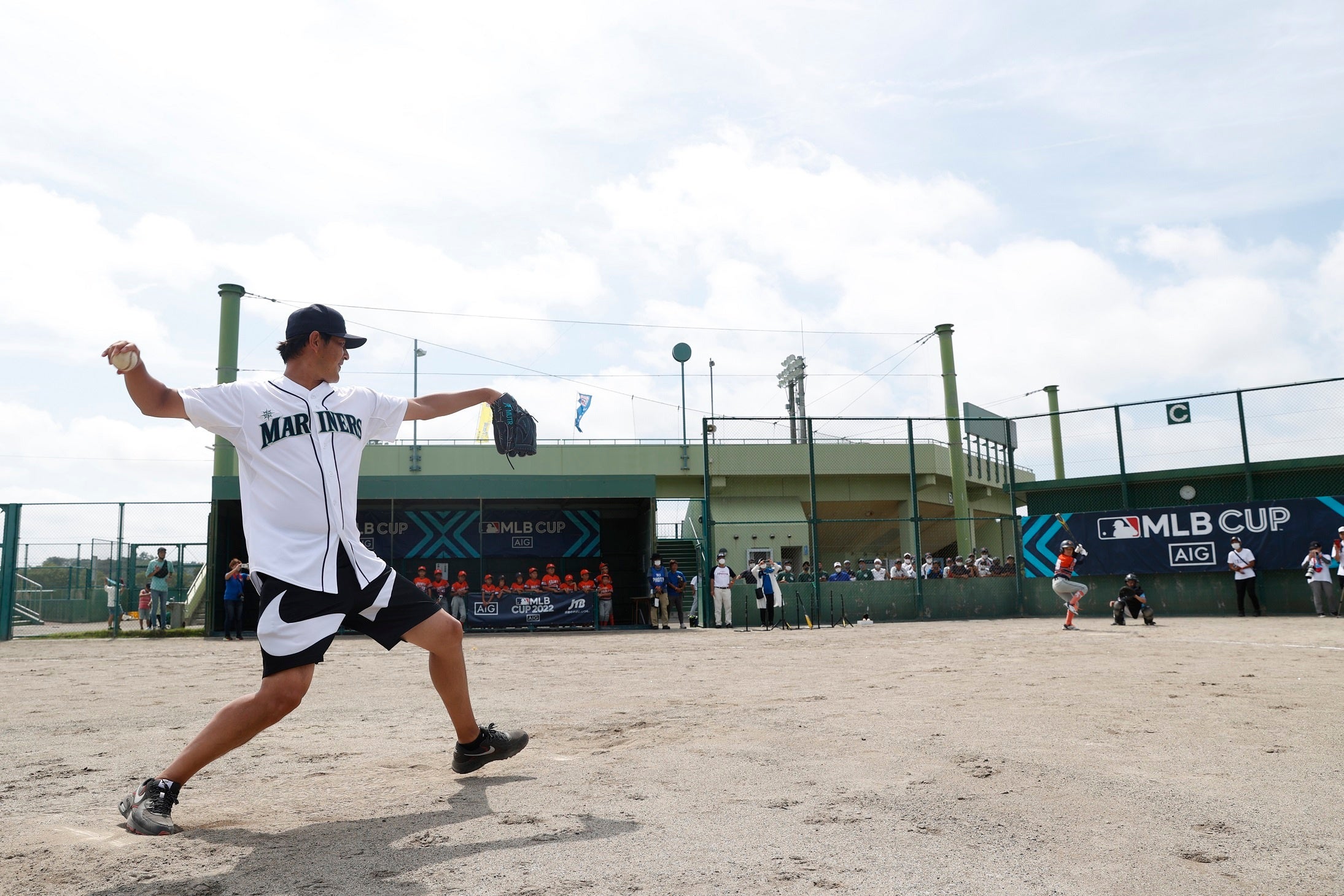 岩隈久志さんによる野球教室