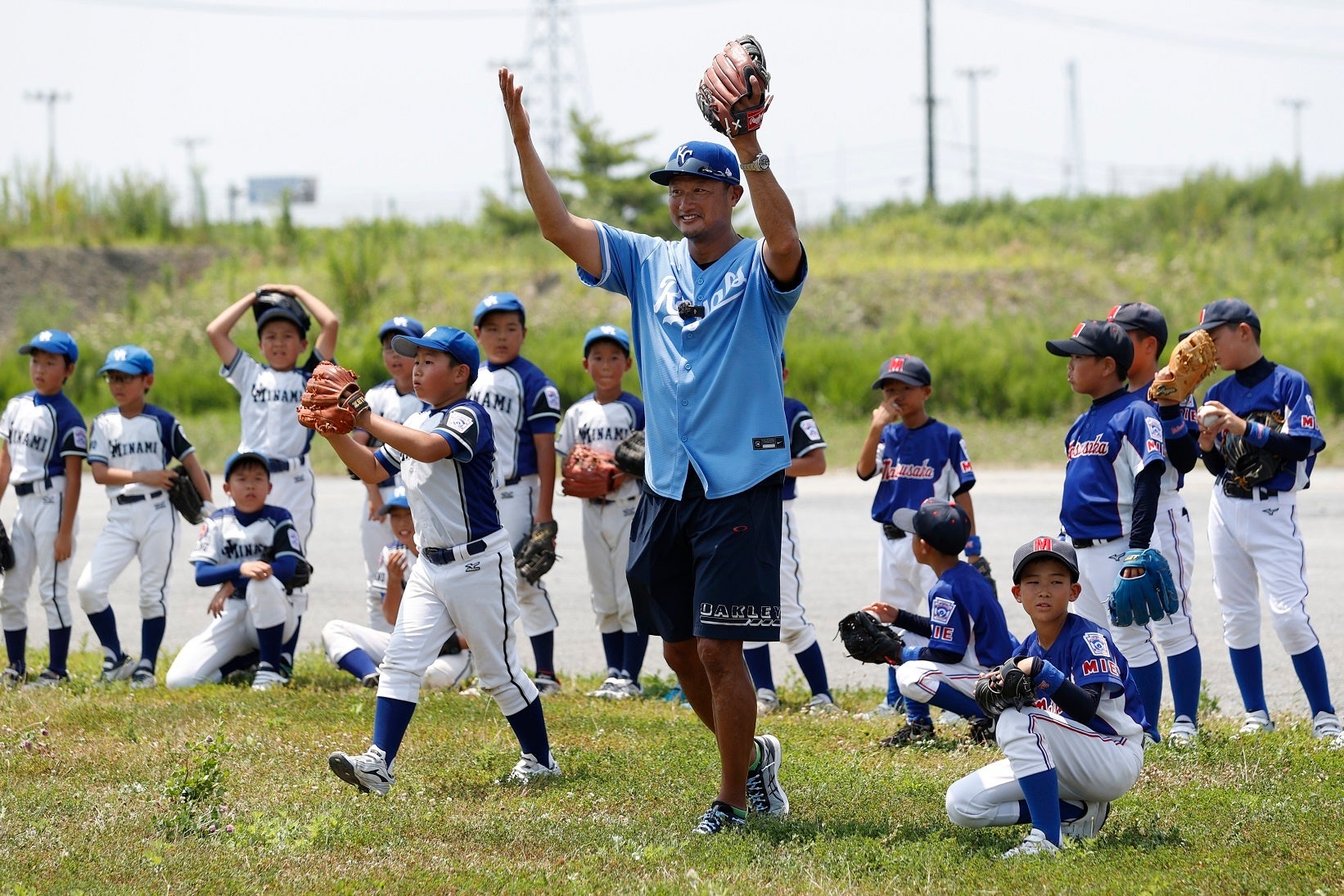 マック鈴木さんによる野球教室の様子