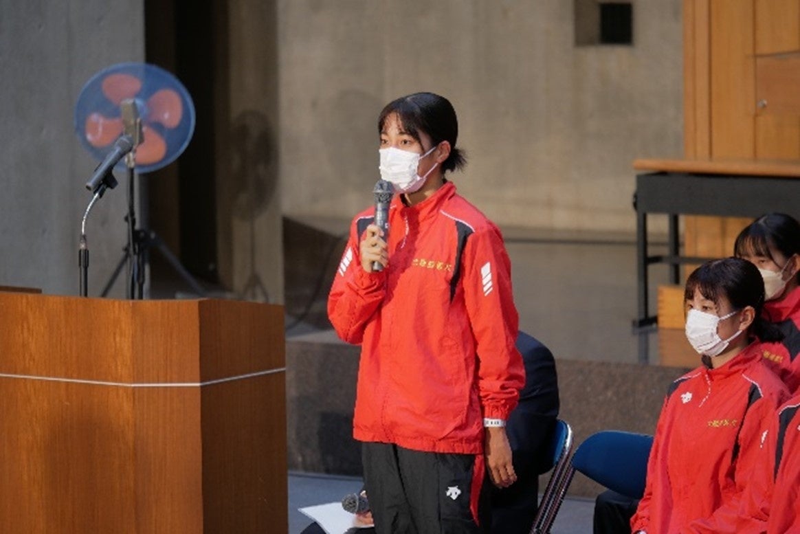 主将 古賀華実選手 挨拶