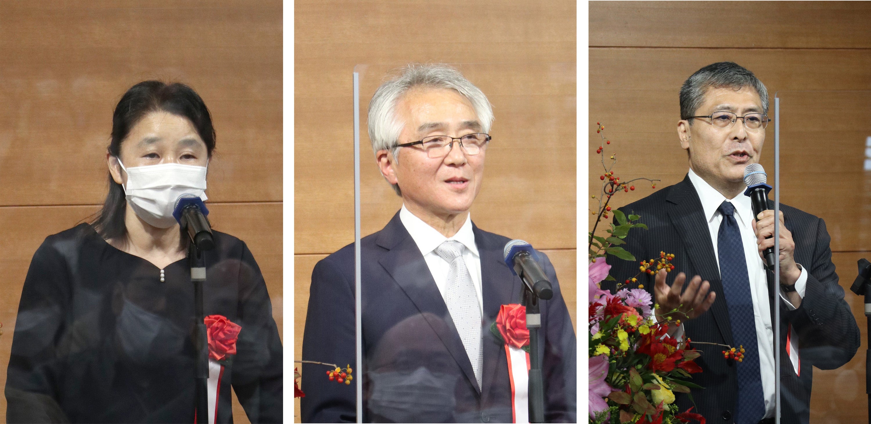 左から、練馬区福祉部長 吉岡直子氏、立教女学院小学校校長 児玉純氏、日本テレビ小鳩文化事業団常務理事 柴田吉彦氏