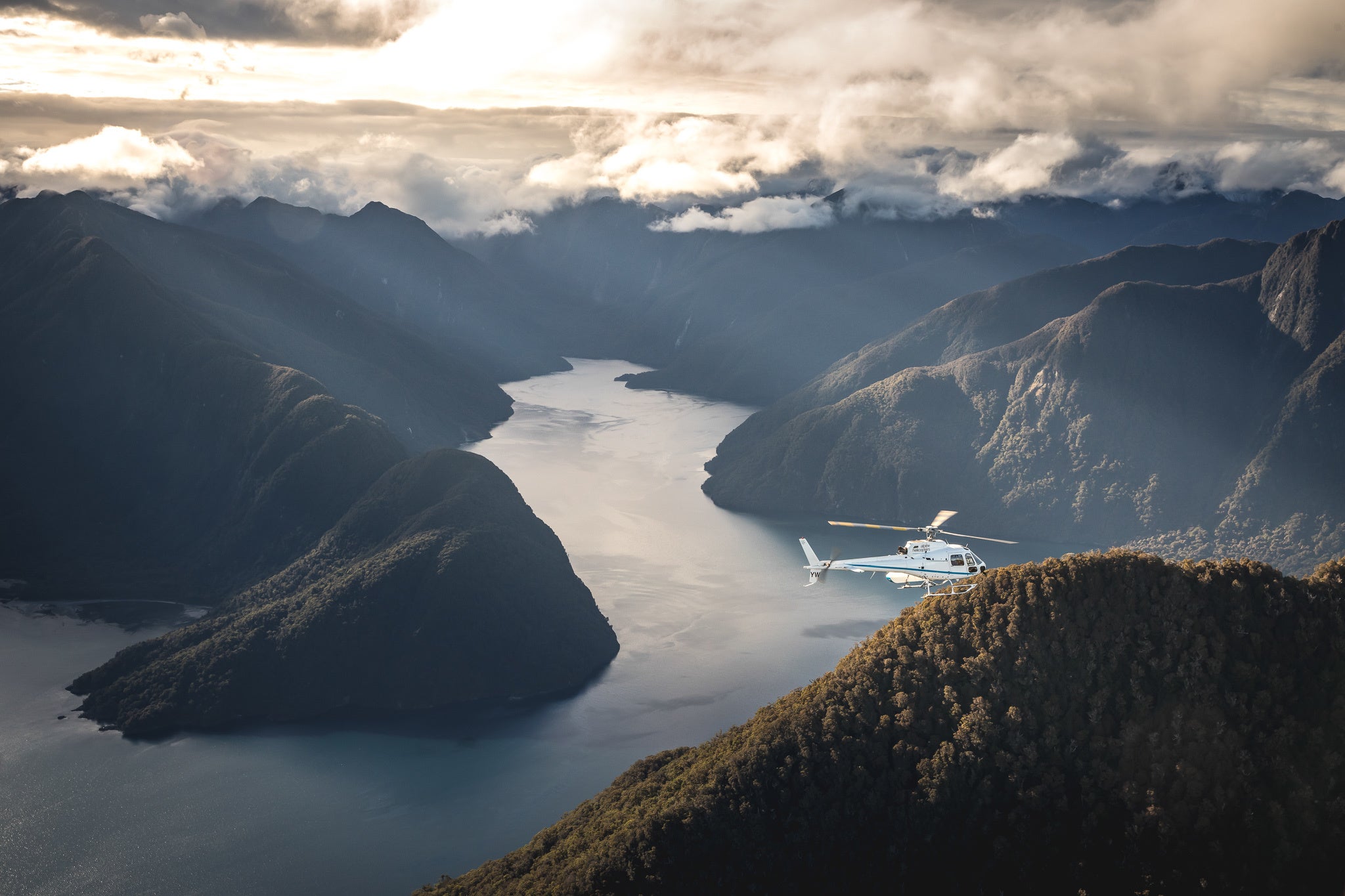 フィヨルドランド国立公園のアルパインヘリ 