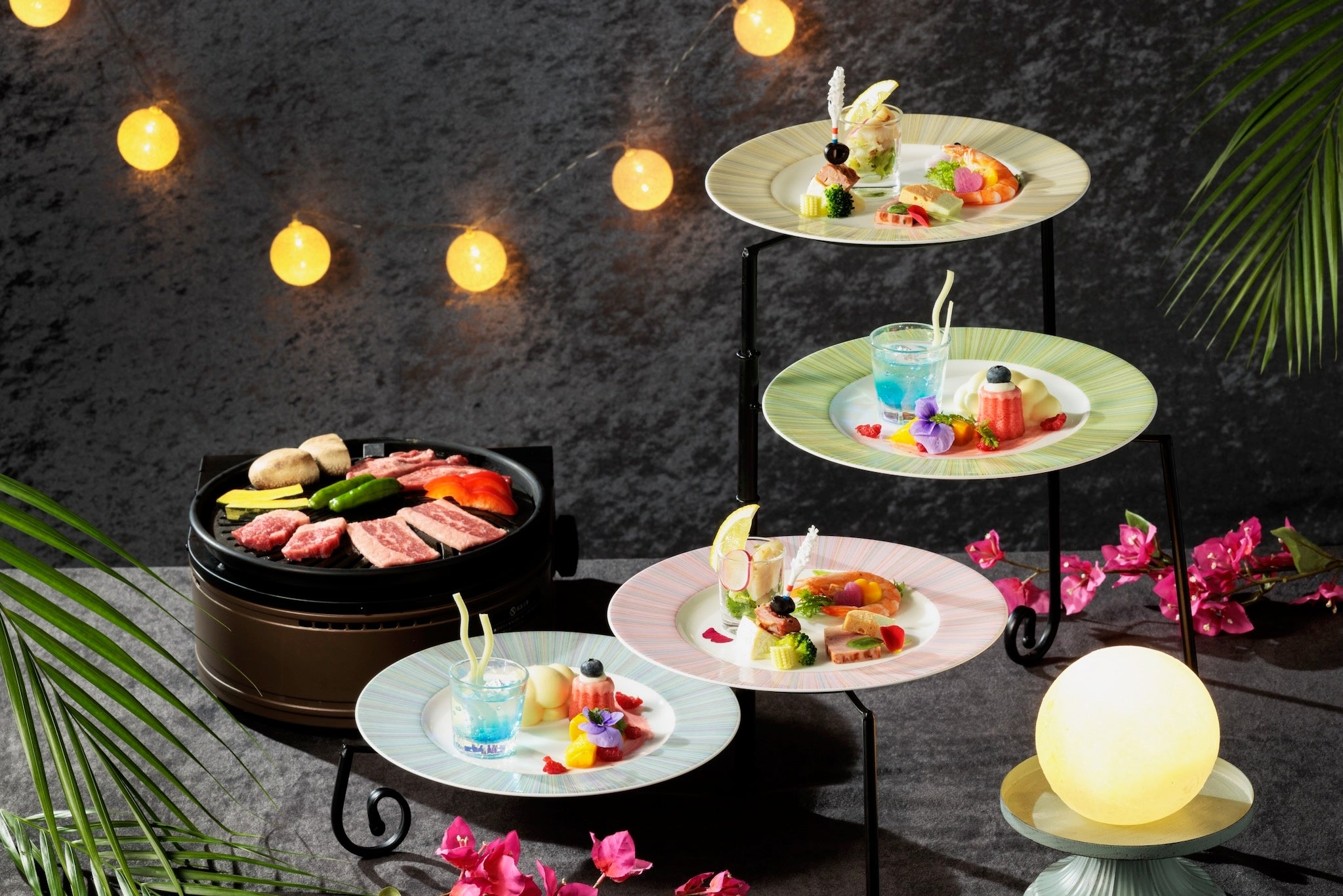 スペシャルプランのオードブル盛り合わせ＆デザート（2名分のイメージ）