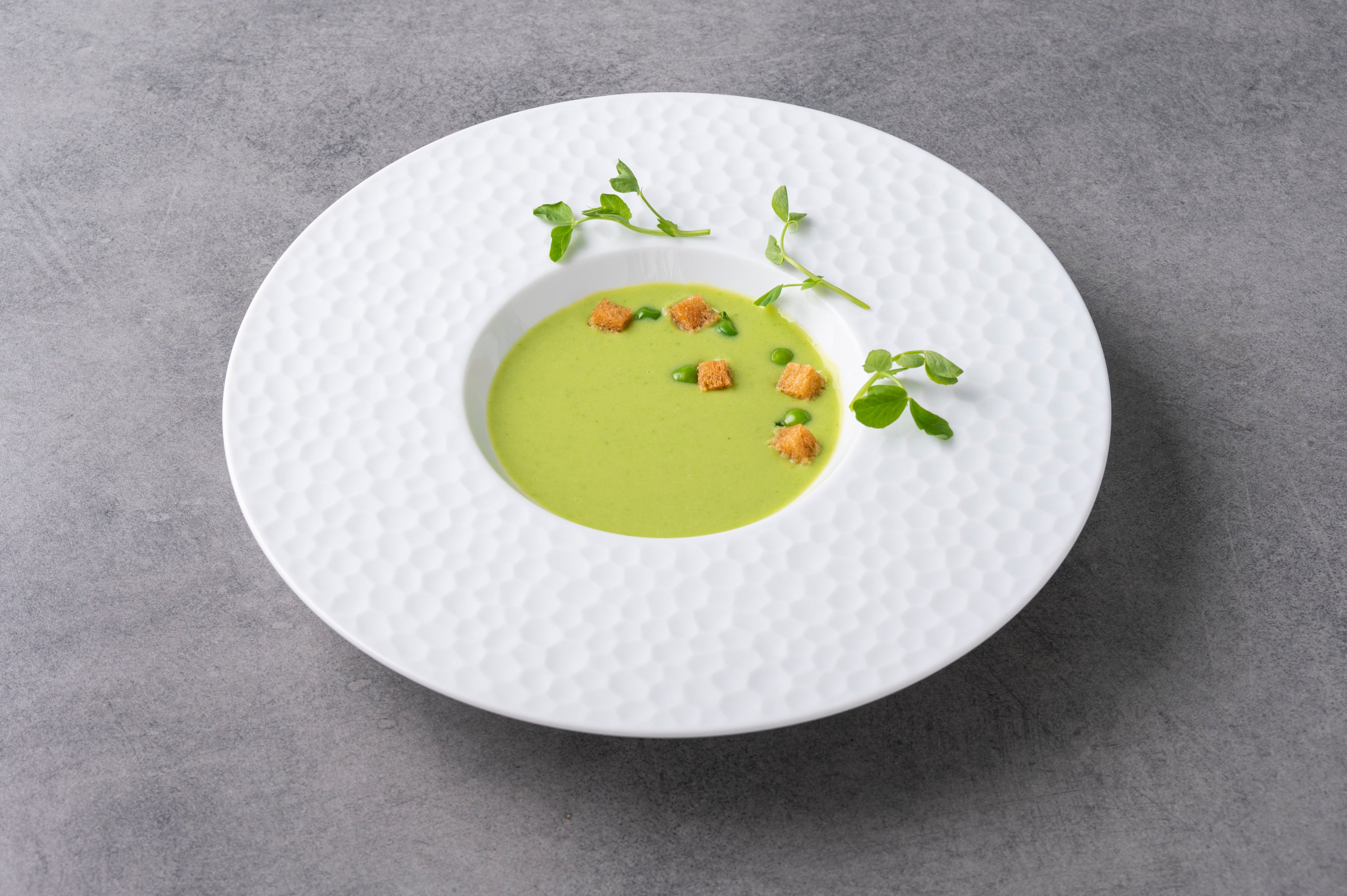 冷製グリンピースのポタージュ