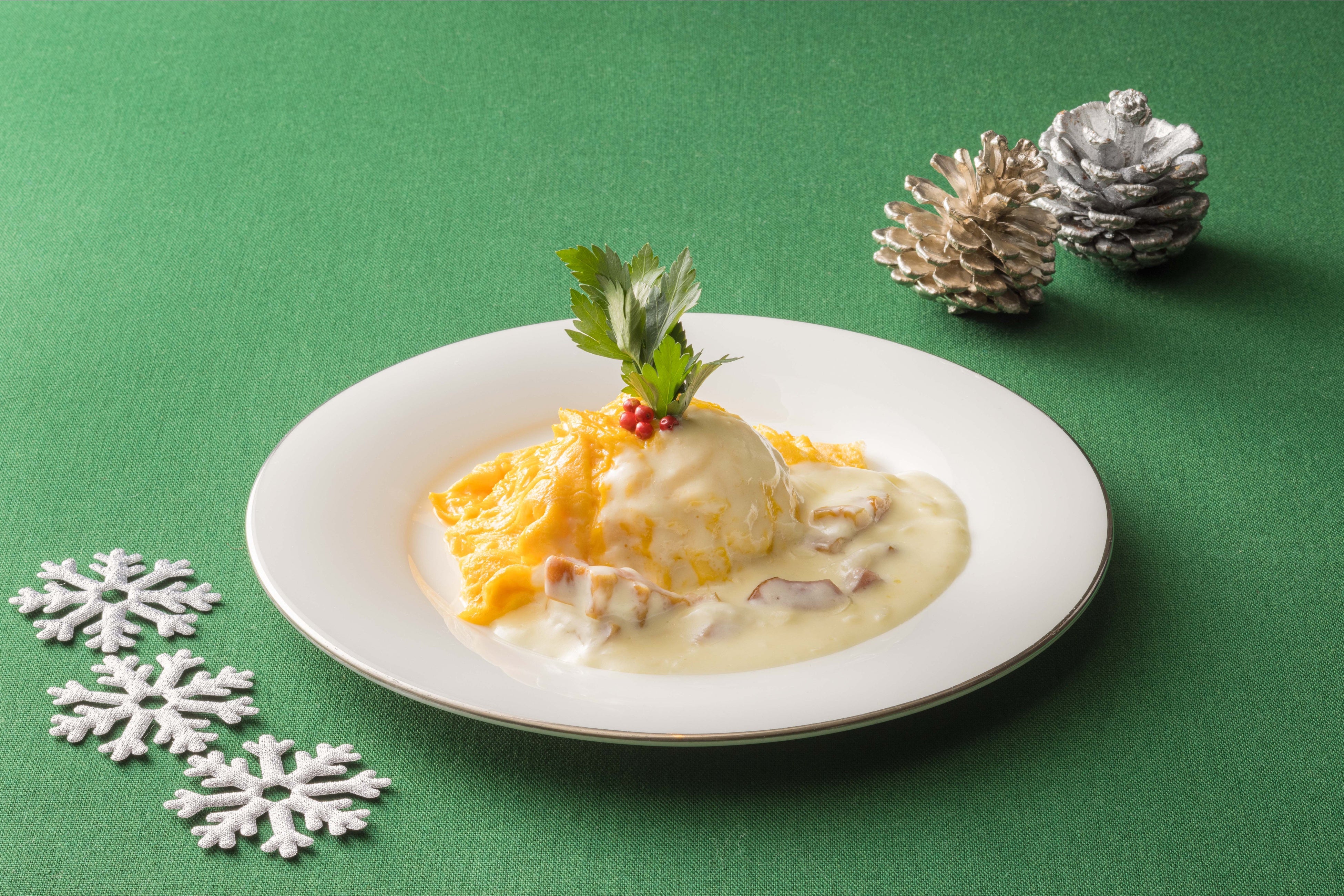 オムライスクリスマス風イメージ