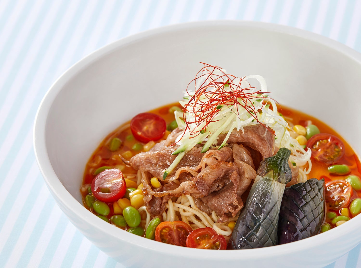 「国産牛しぐれ煮の冷やし担々麺」