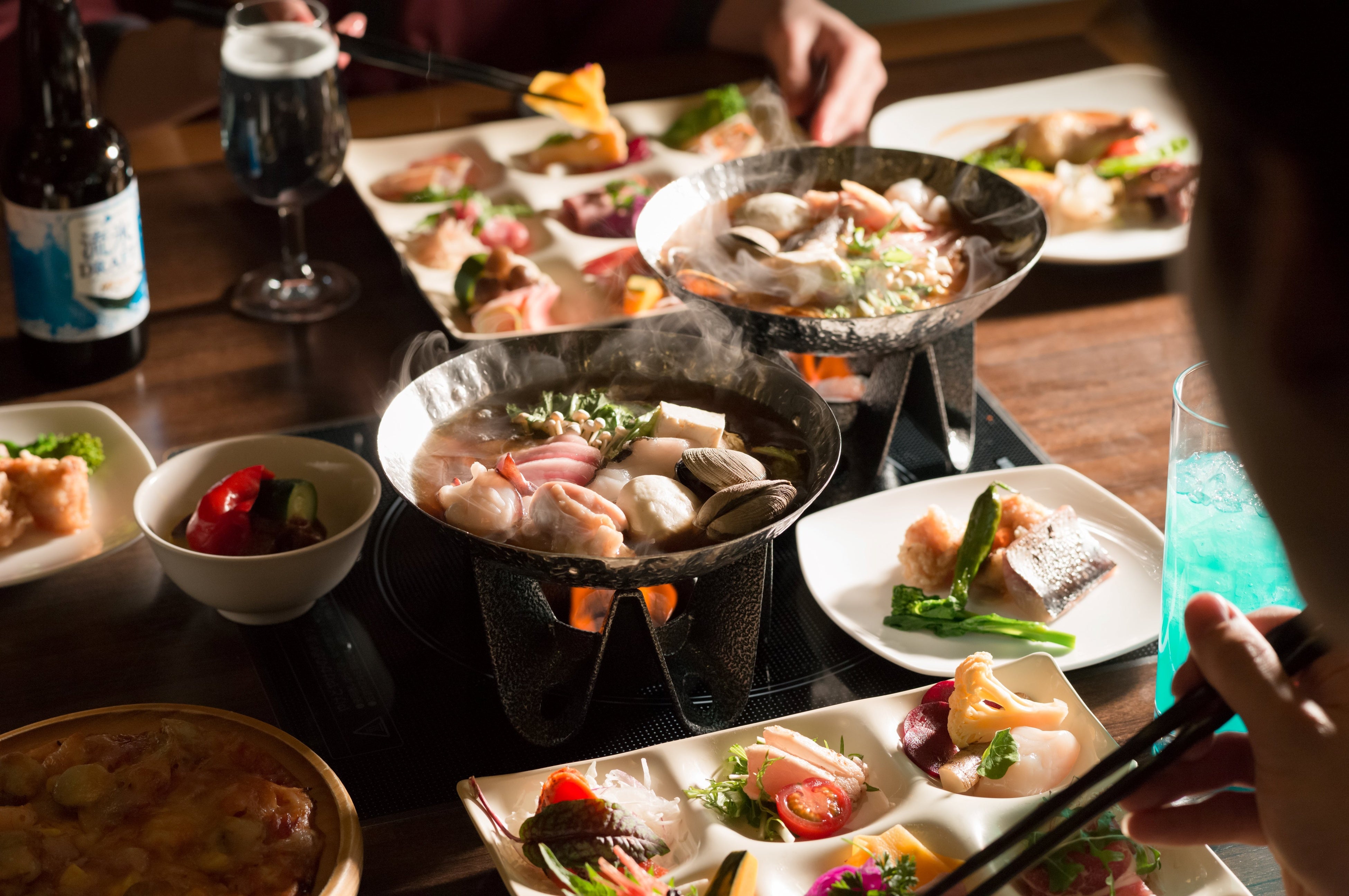 北天の丘 あばしり湖 鶴雅リゾート ディナーバイキング（一例）