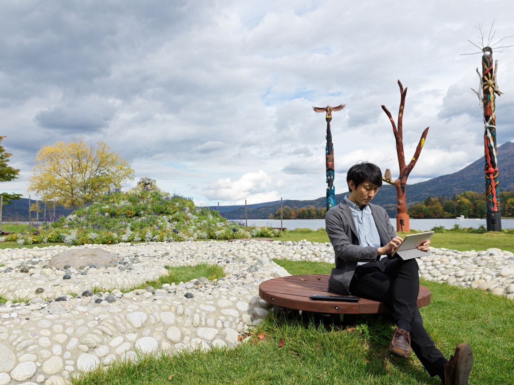 中庭：阿寒イオマプの庭