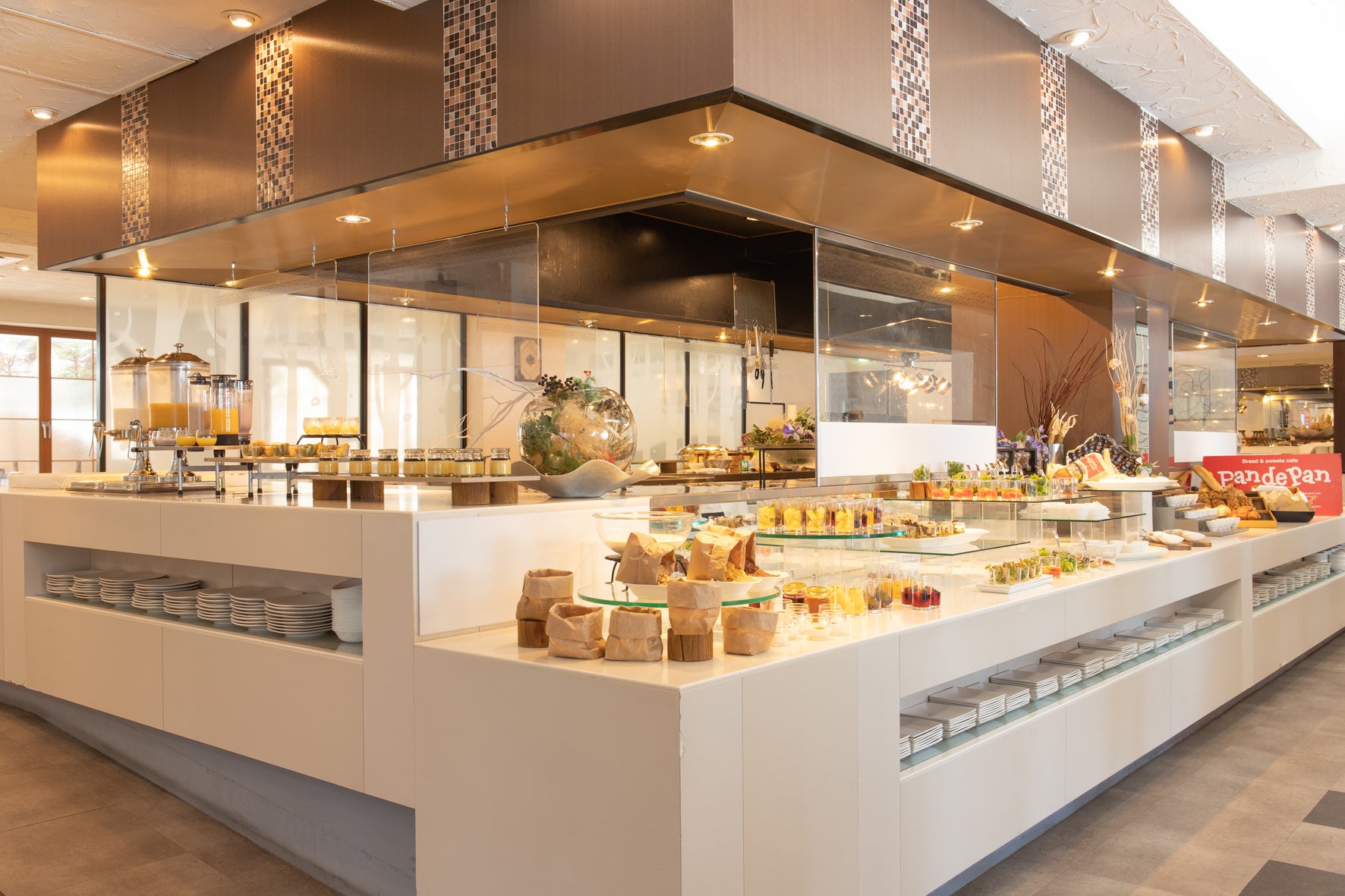 花ビュッフェ　ハーモニー　朝食ビュッフェ