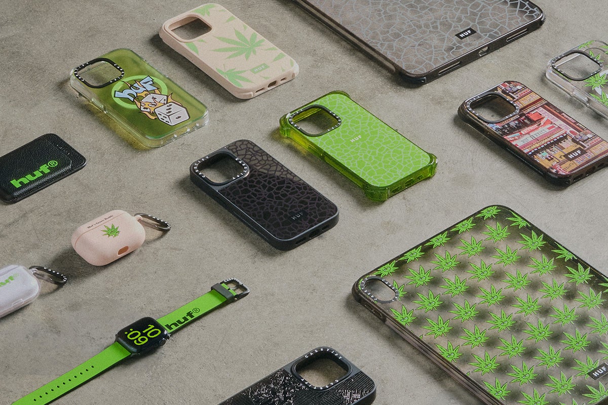 iPhoneアクセサリー cassetify huf CASETiFY iPhone用ケース ブラック HUFロゴ