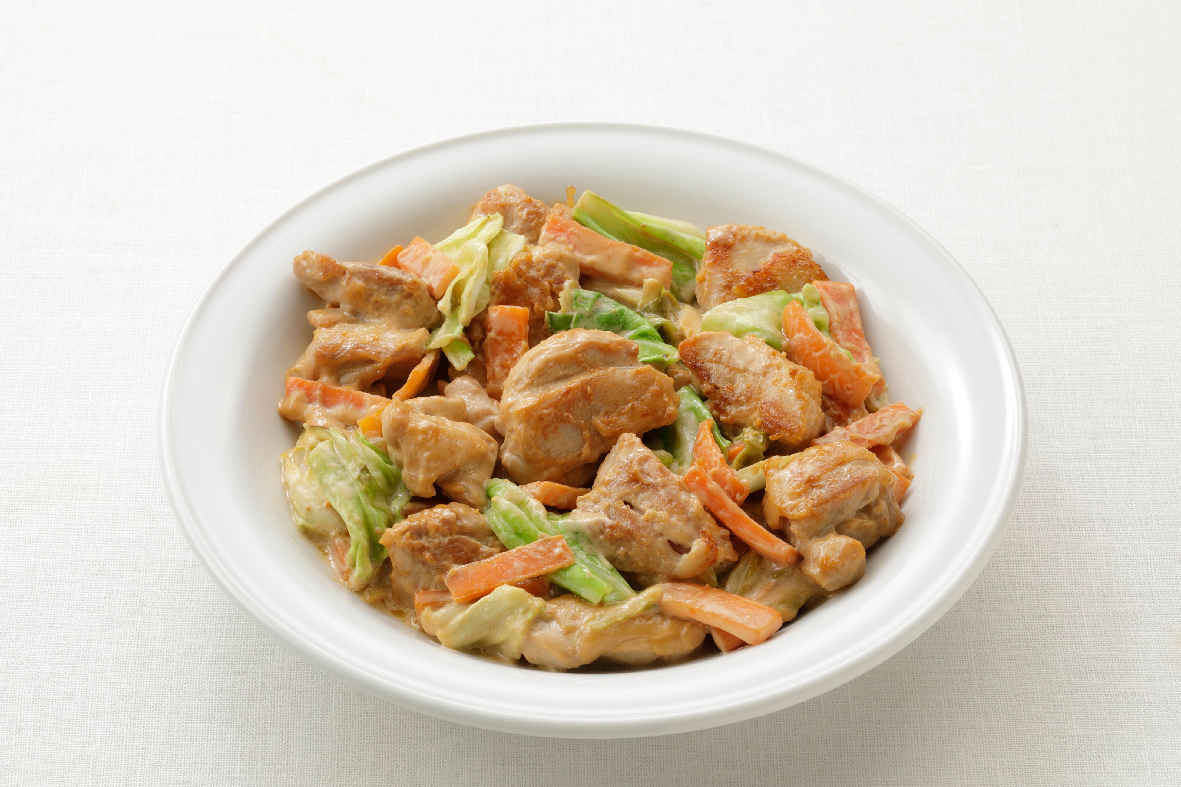 鶏肉とキャベツの味噌マヨソテー