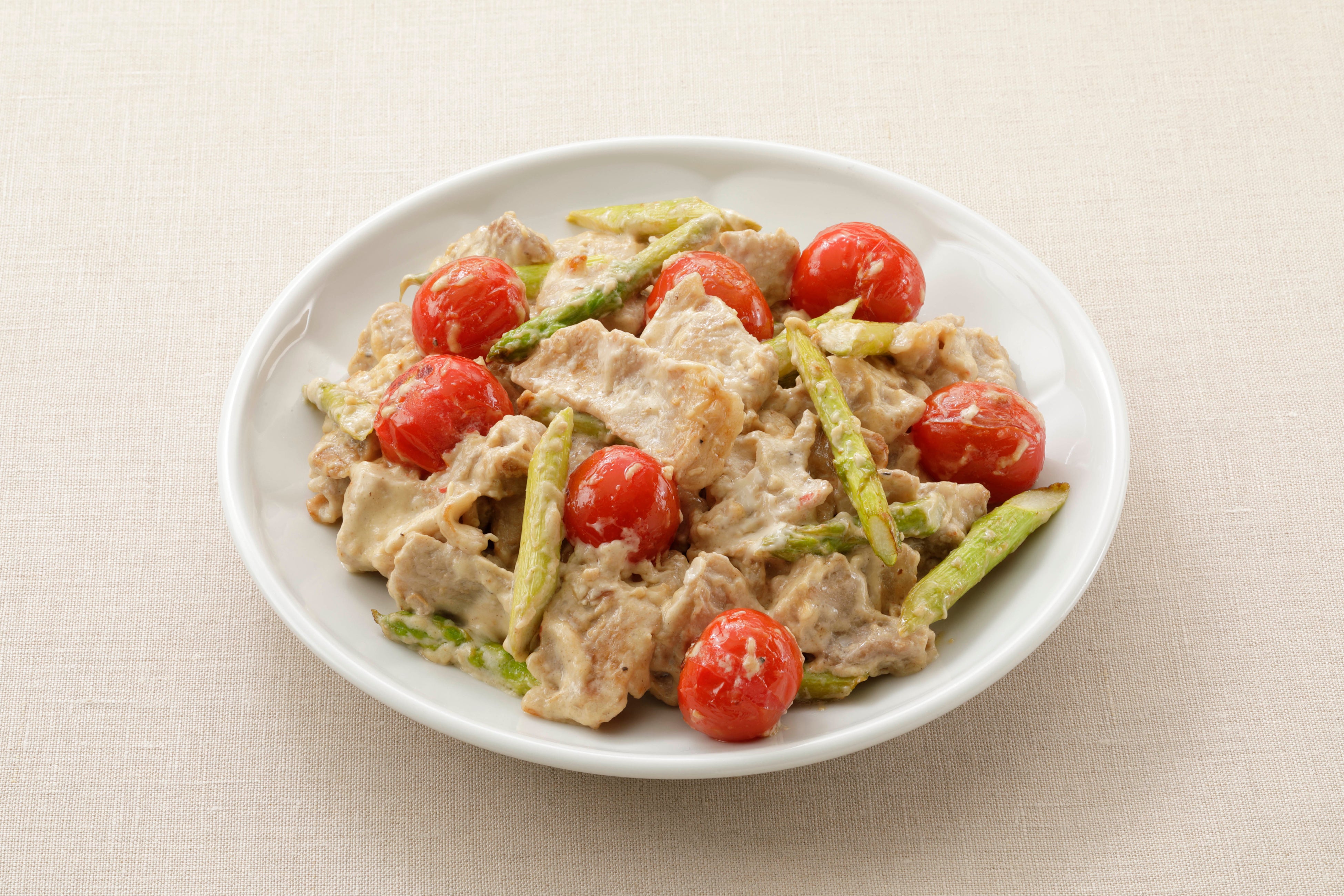 豚肉とアスパラのガリマヨソテー