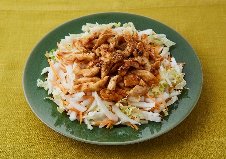 鶏むね肉の照り焼き白菜とにんじんのサラダ