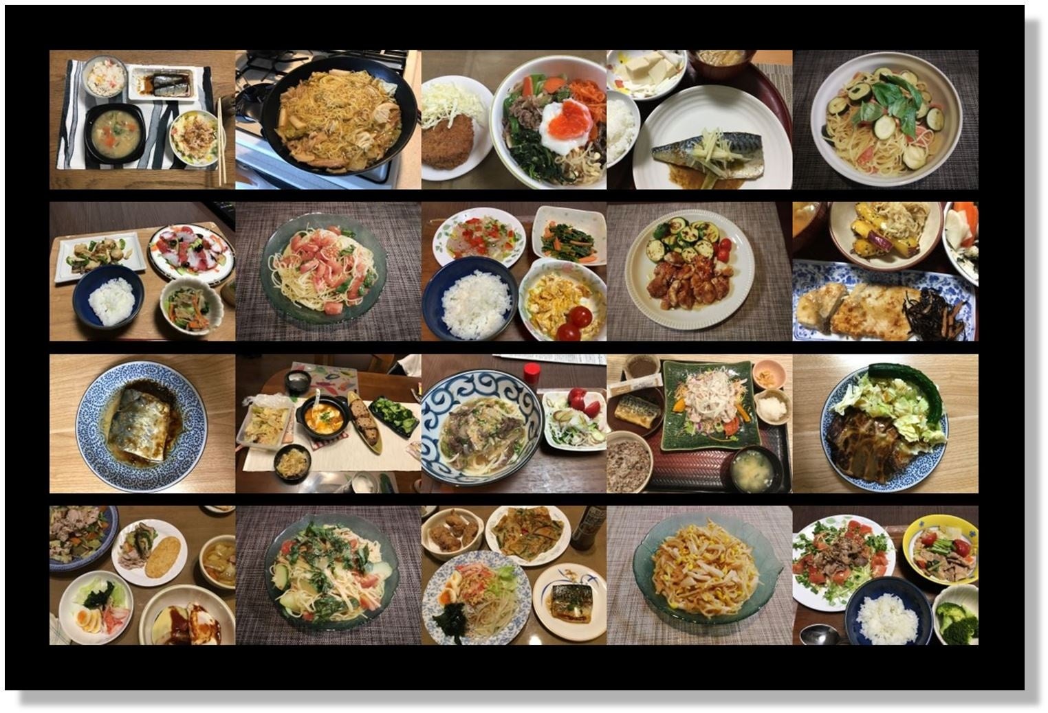 ドレテク・チャレンジ中の食事の記録（従業員が撮影）