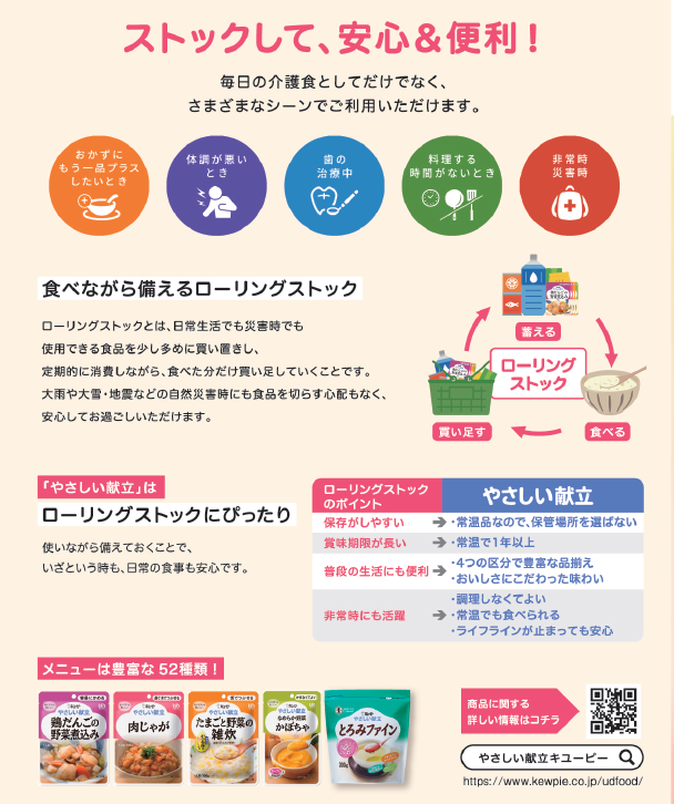 ローリングストックを提案する リーフレット（一部抜粋）