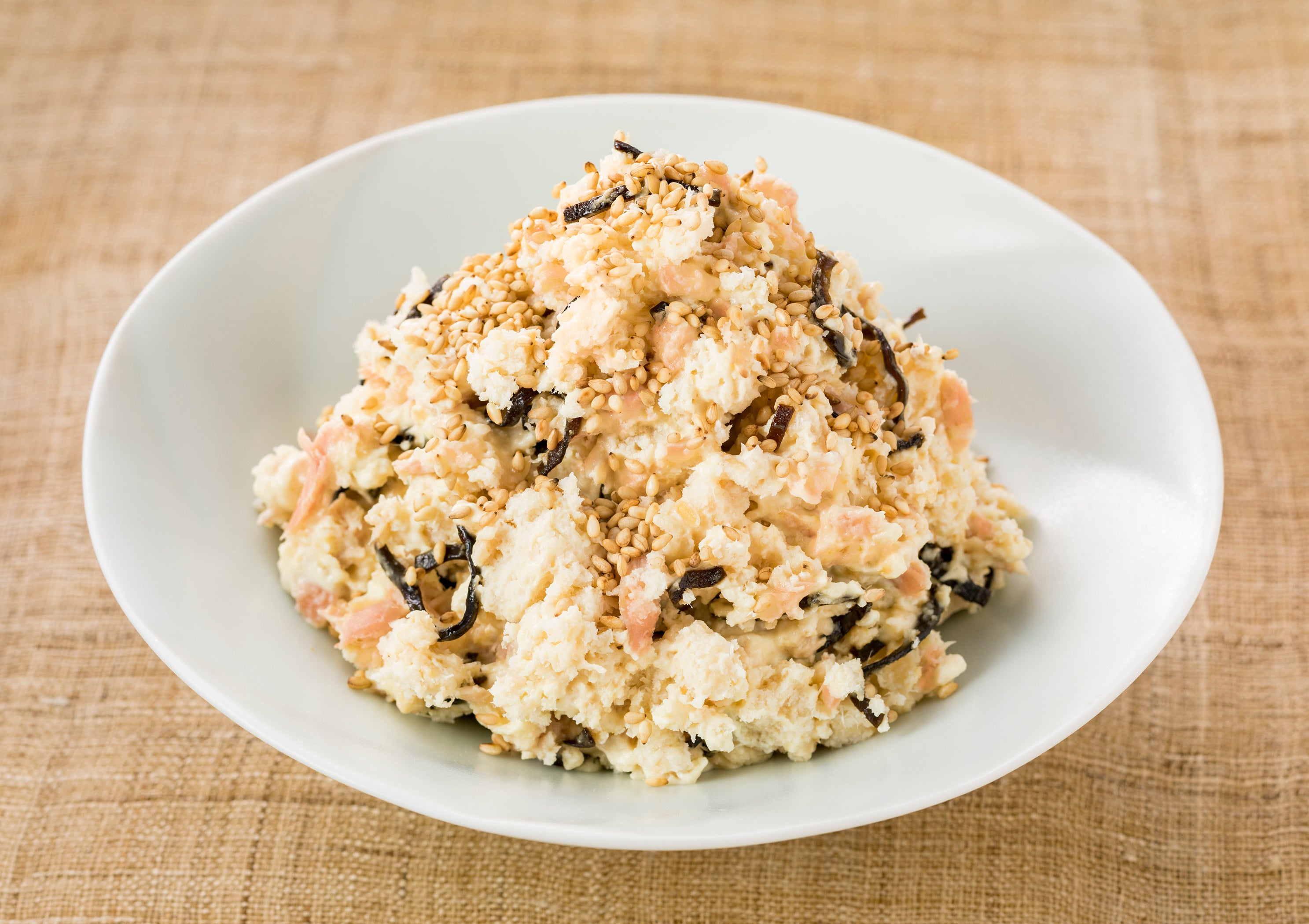 塩昆布とツナのおからポテサラ風