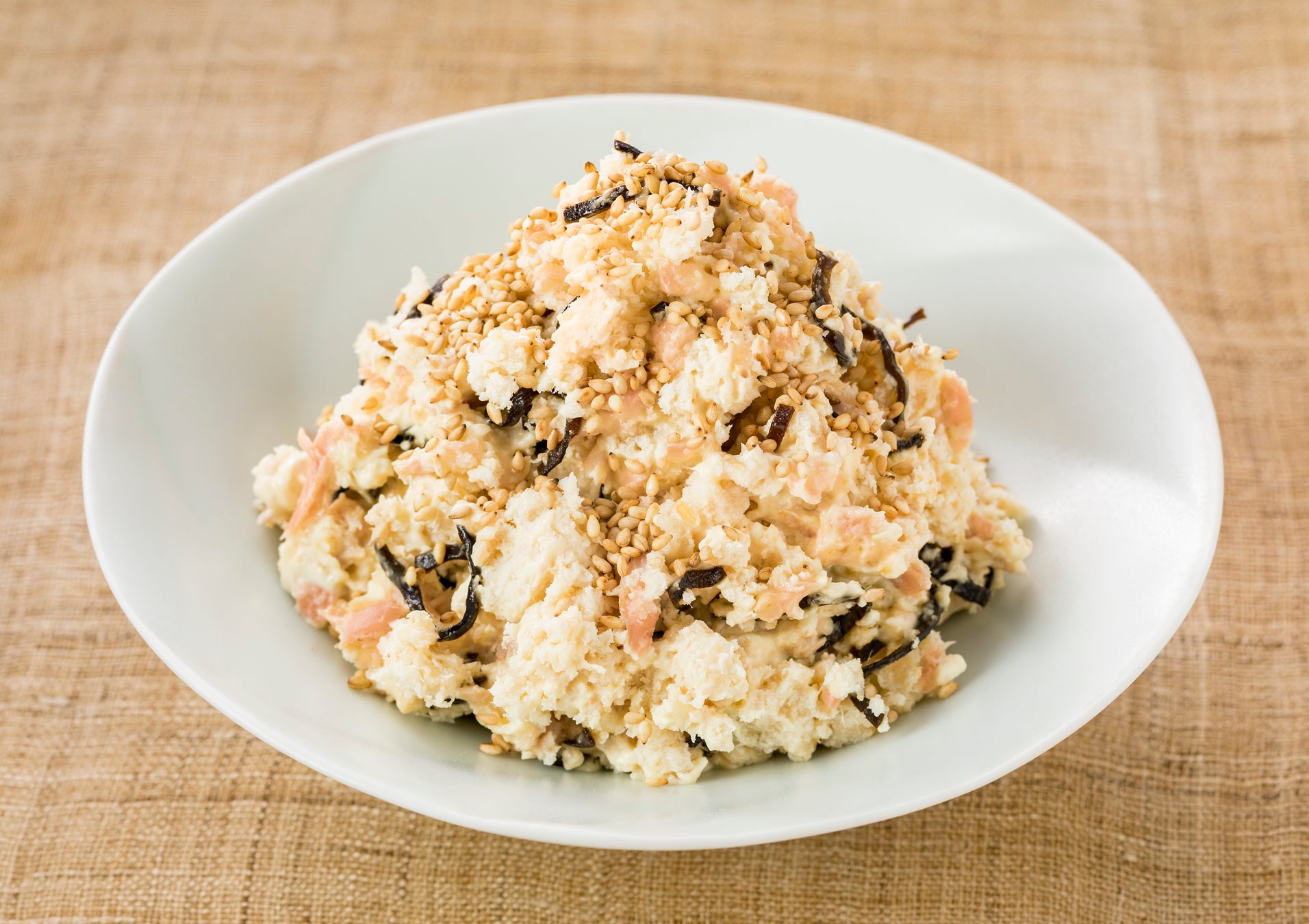 塩昆布とツナのおからポテサラ風