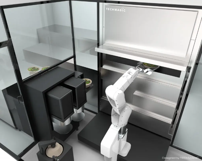 サラダ盛り付けロボット