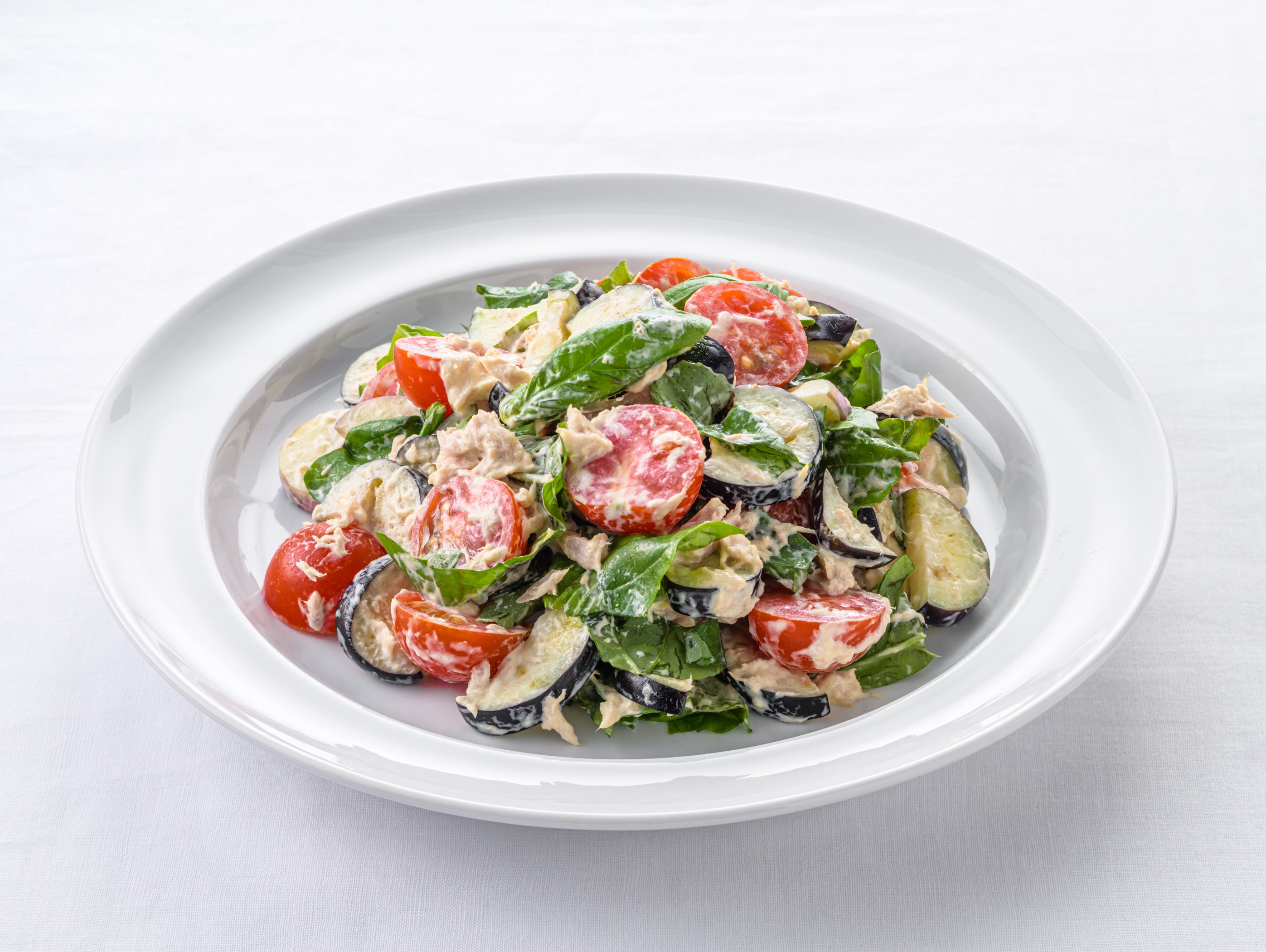 生なすとミニトマトとバジルのデリサラダ