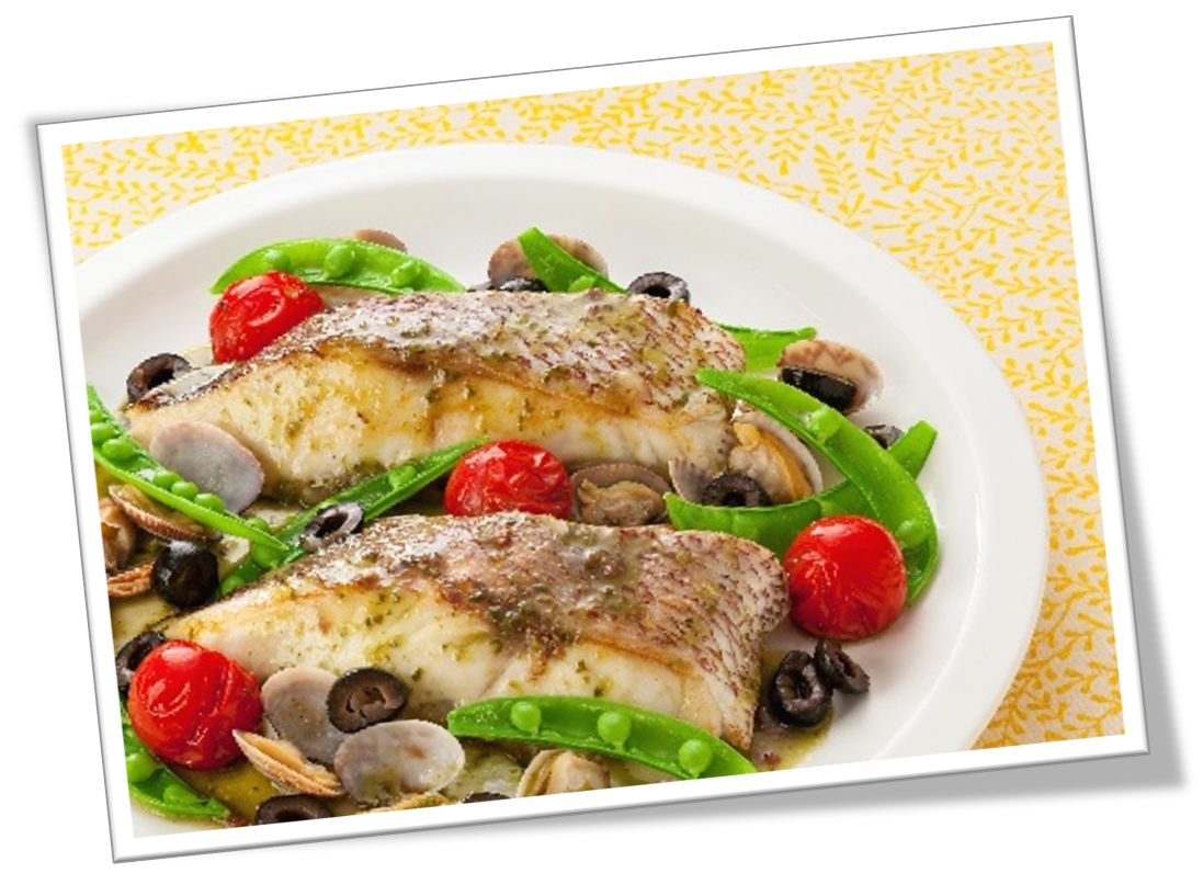 鯛とあさりのアクアパッツァ バジル風味