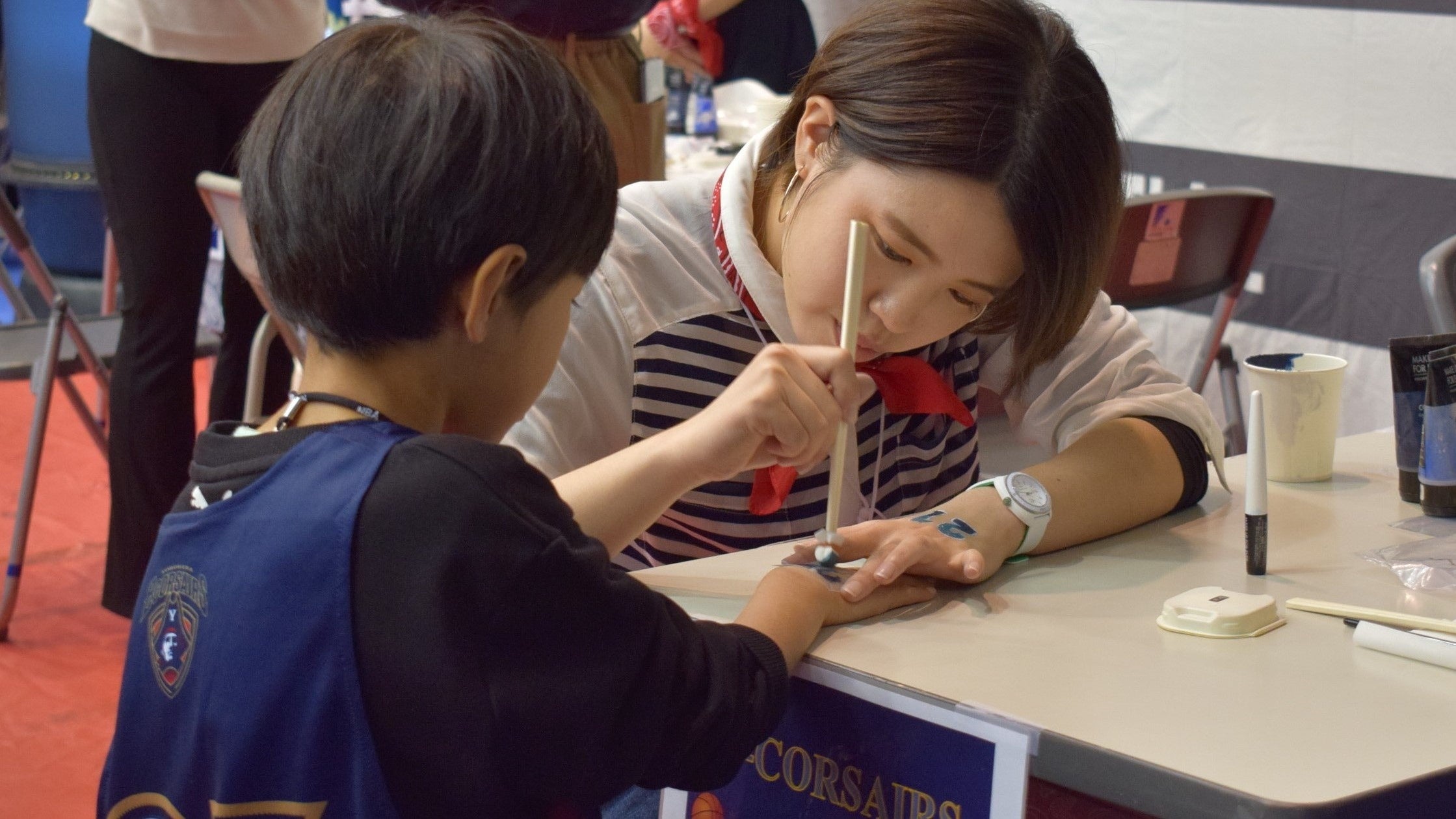 以前実施した、ボディペイントの様子