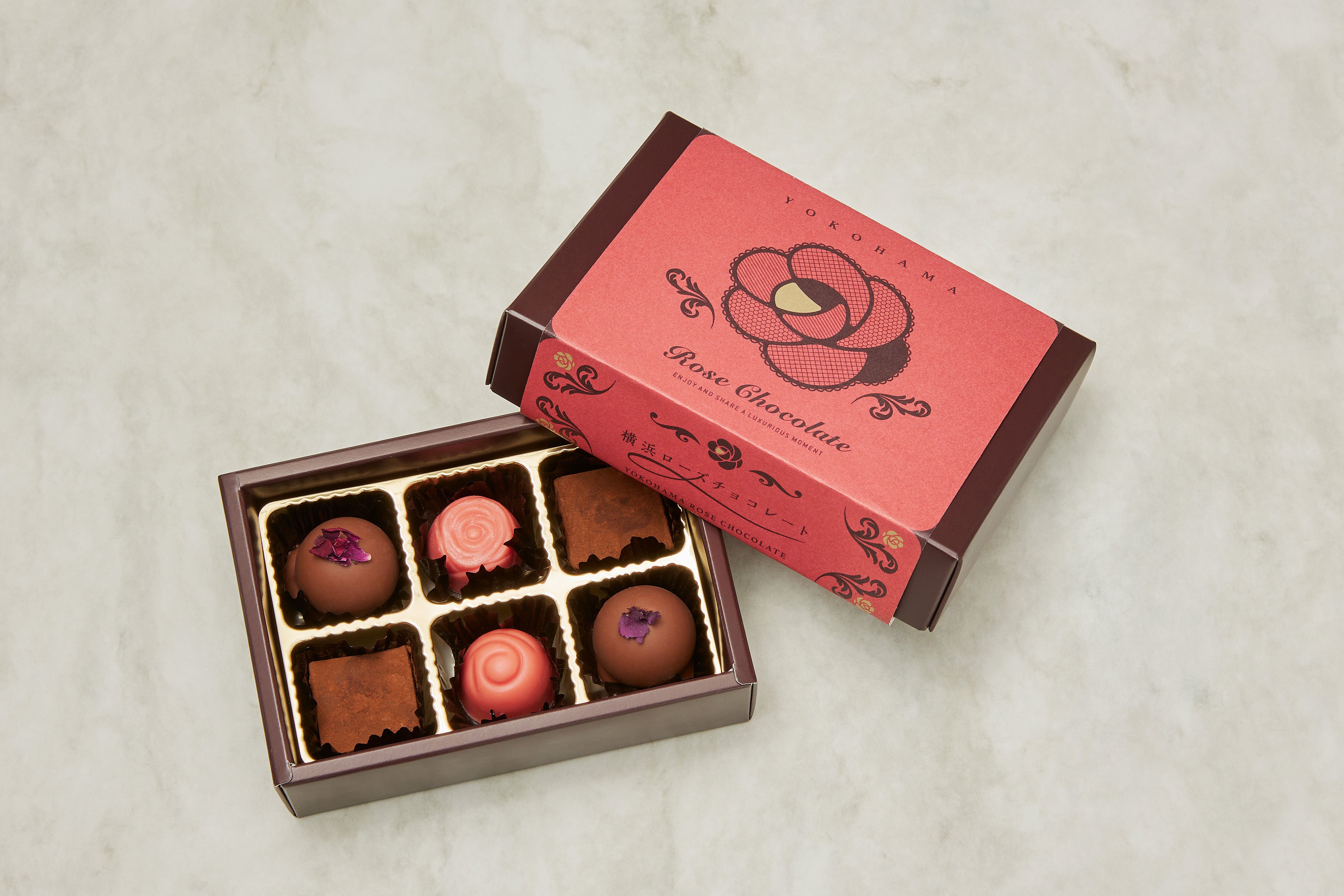 販売予定の「横浜ローズチョコレート」