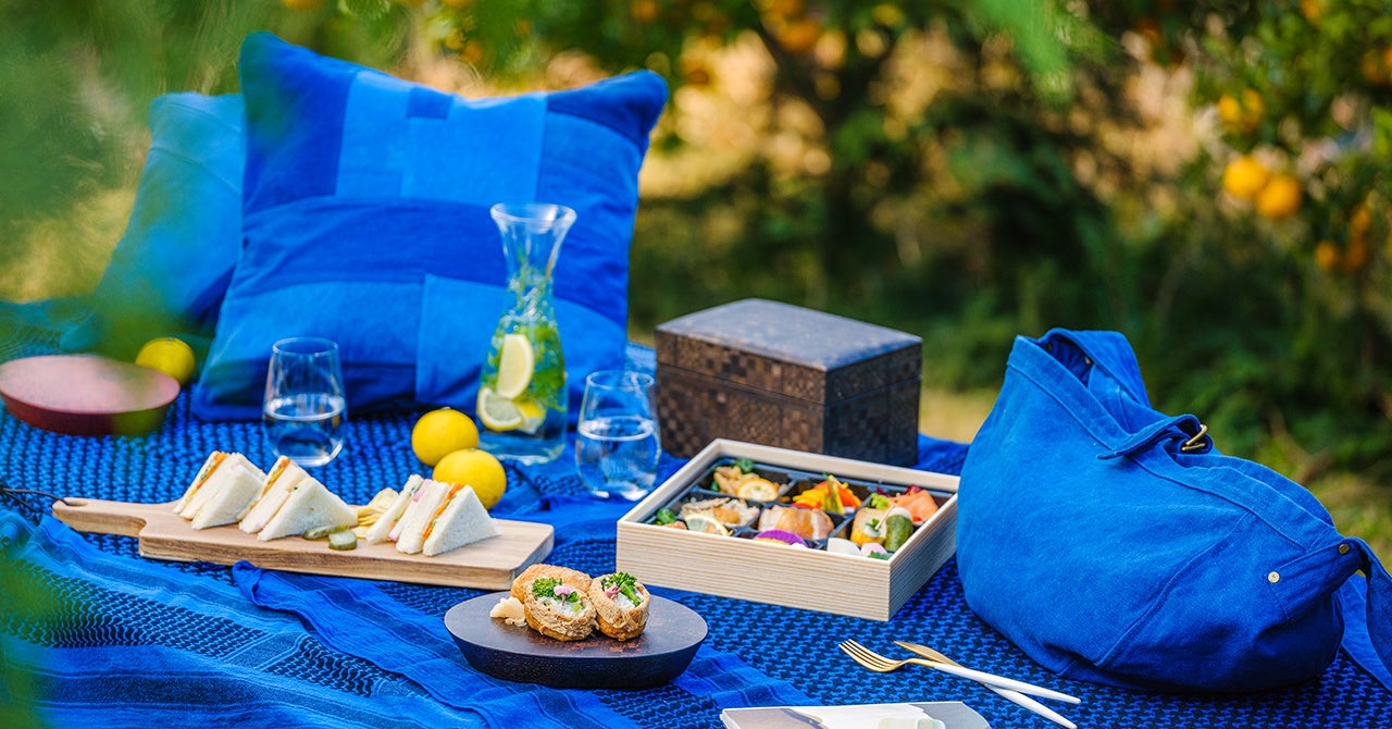 春限定テイクアウトメニューと藍染作品