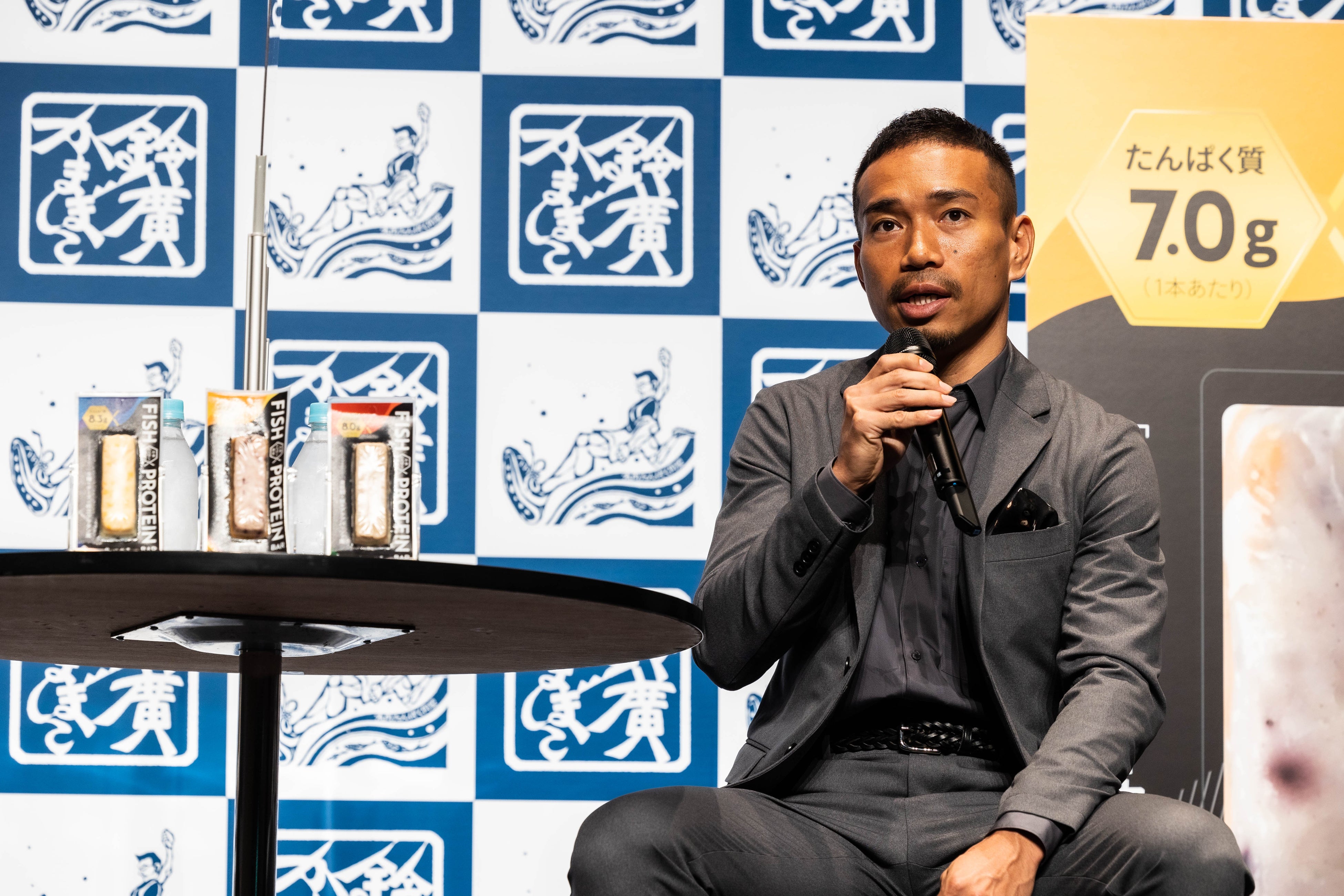 トークセッション中の長友佑都選手