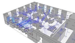 ＜「magickiri™」の気流解析結果＞（東京建物八重洲ビル２Ｆ）