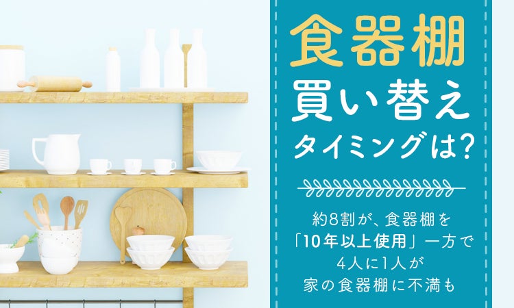 食器棚買い替えタイミングは?】約8割が、食器棚を「10年以上使用 食器棚買い替えタイミングは?】約8割が、食器棚を「10年以上使用