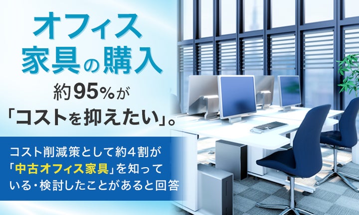 オフィス家具の購入、約95%が「コストを抑えたい」。コスト削減策 オフィス家具の購入、約95%が「コストを抑えたい」。コスト削減策