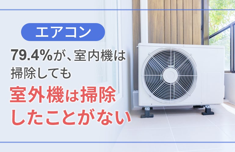 エアコン】79.4%が、室内機は掃除しても「室外機は掃除したことがない エアコン】79.4%が、室内機は掃除しても「室外機は掃除したことがない
