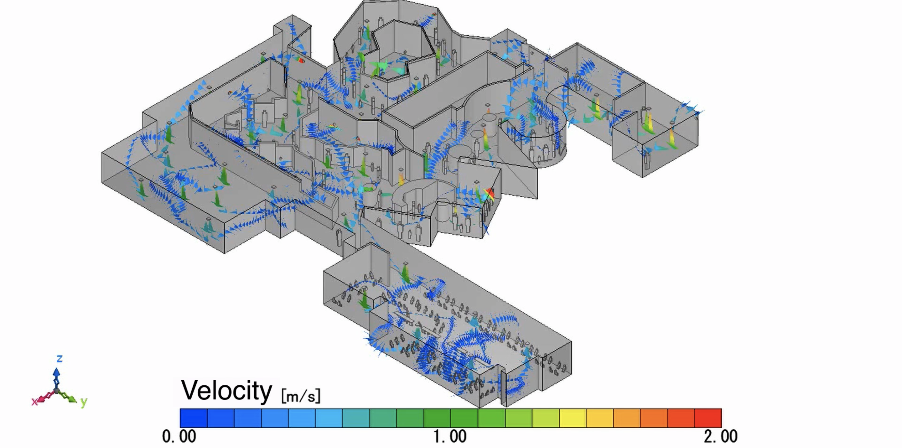 ▲「3D飛沫可視化システム」イメージ