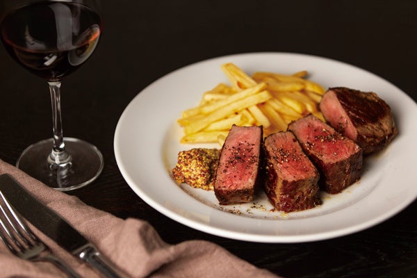 本日のステーキ アンガス牛サーロインのステーキフリット