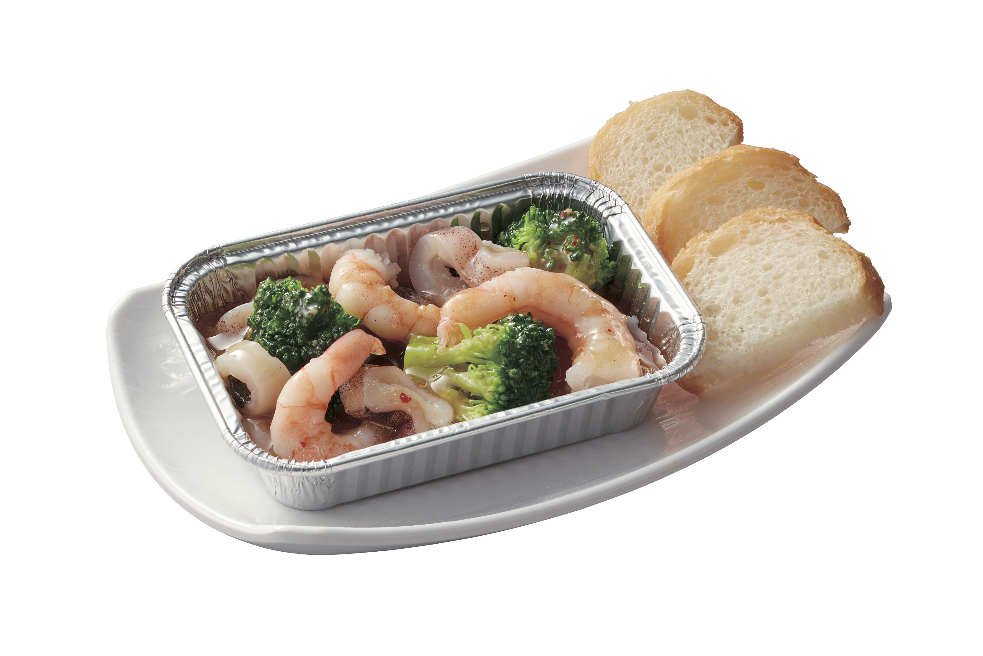 海老とイカのアヒージョ (490円 税込539円)