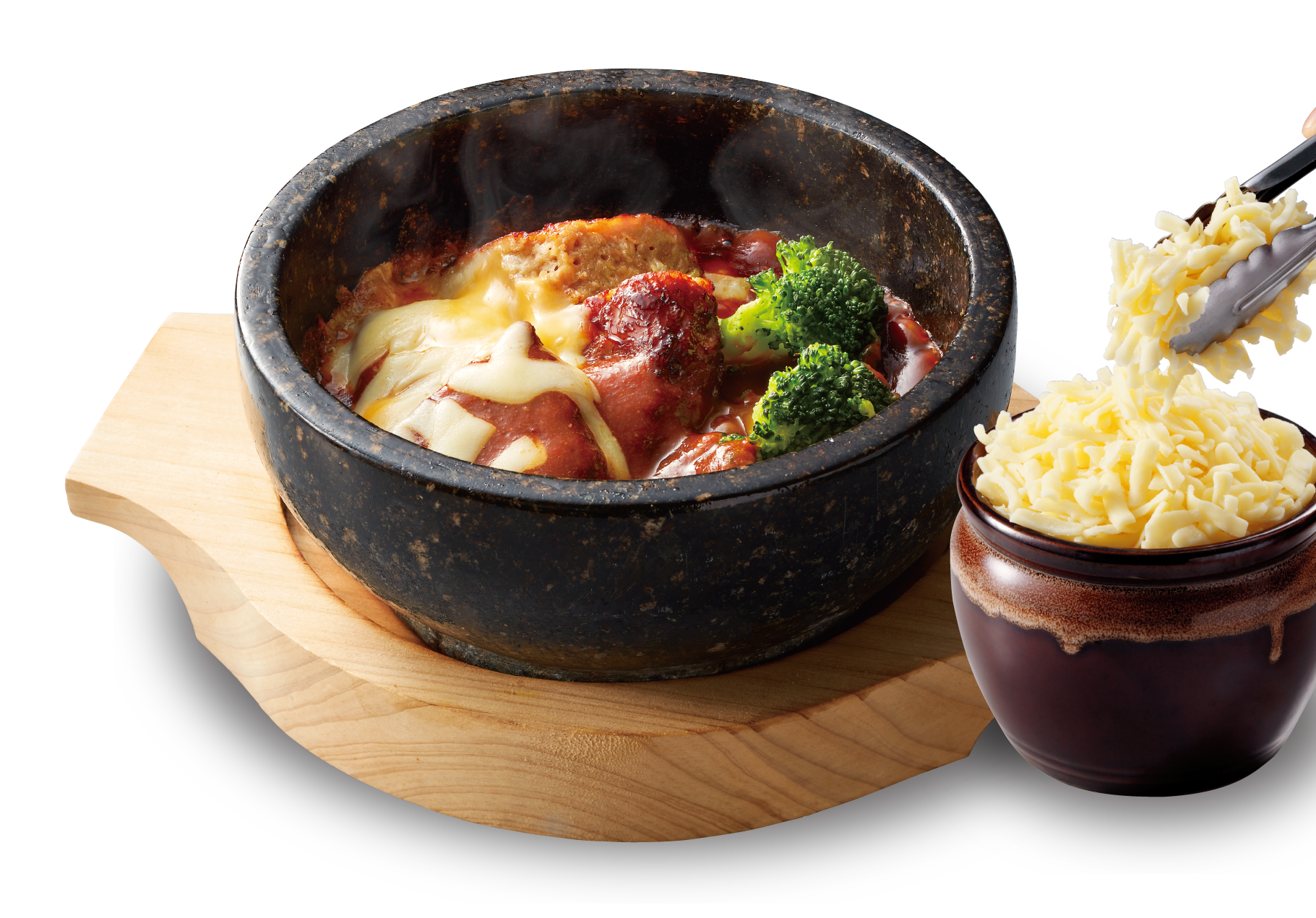 チーズかけ放題 石焼煮込みハンバーグ(690円 税込759円)