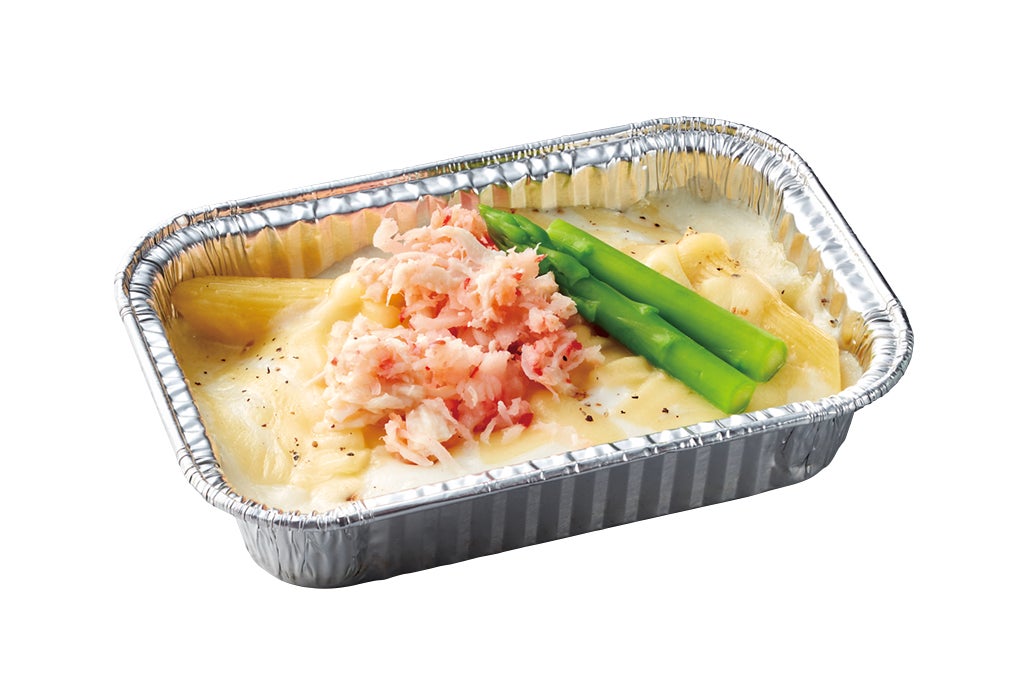 紅ずわいとアスパラのクリームグラタン