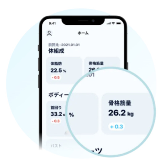 Bodygramアプリ画面