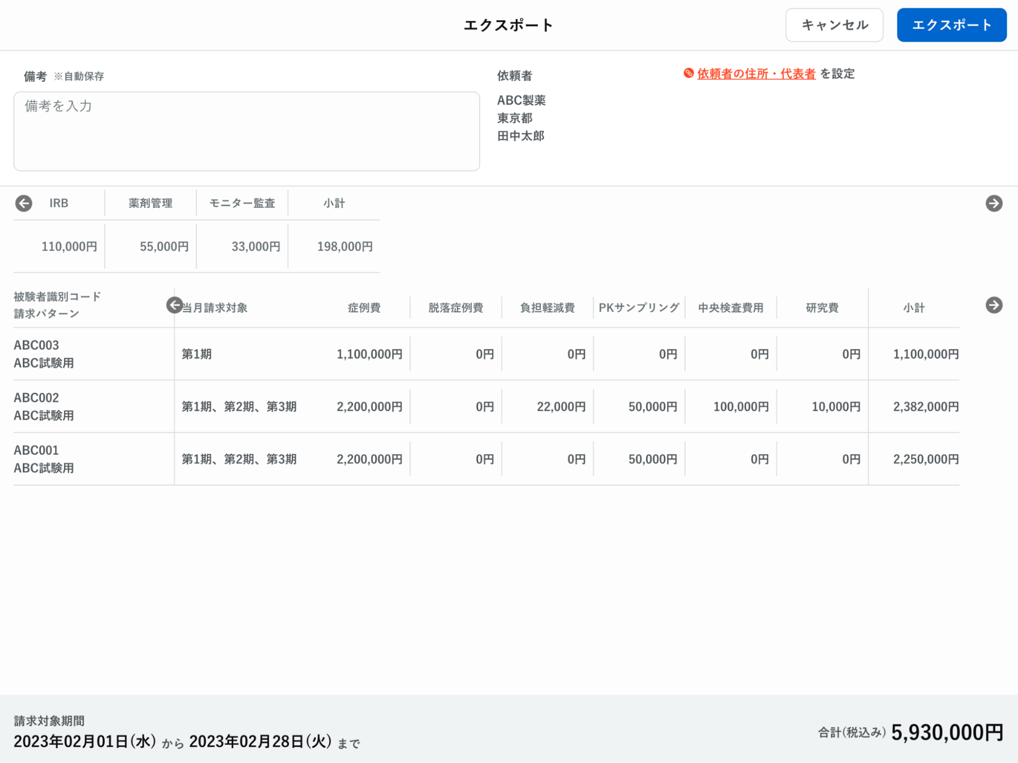 アウトプット例