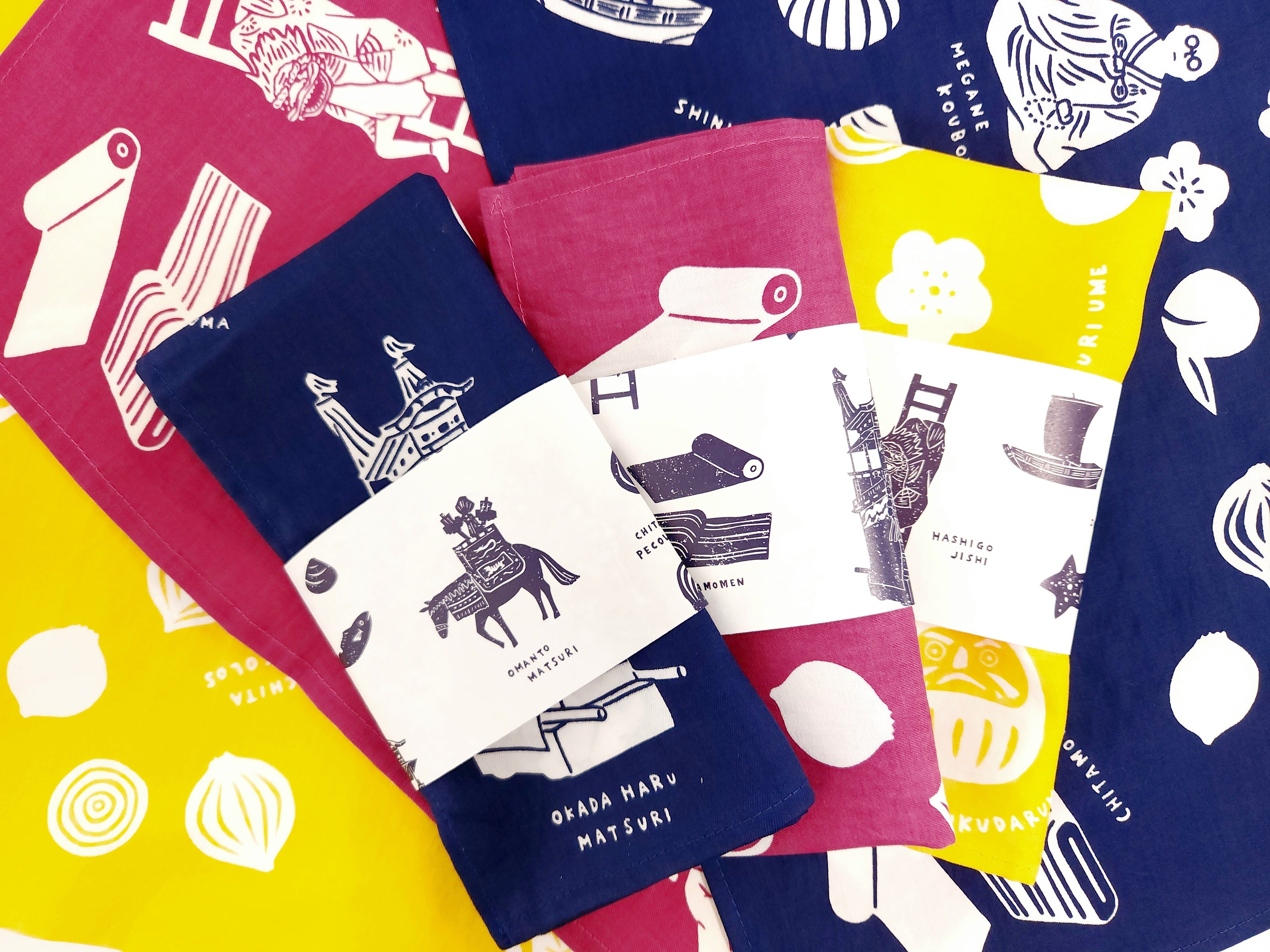 知多木綿のオリジナルハンカチプレゼント