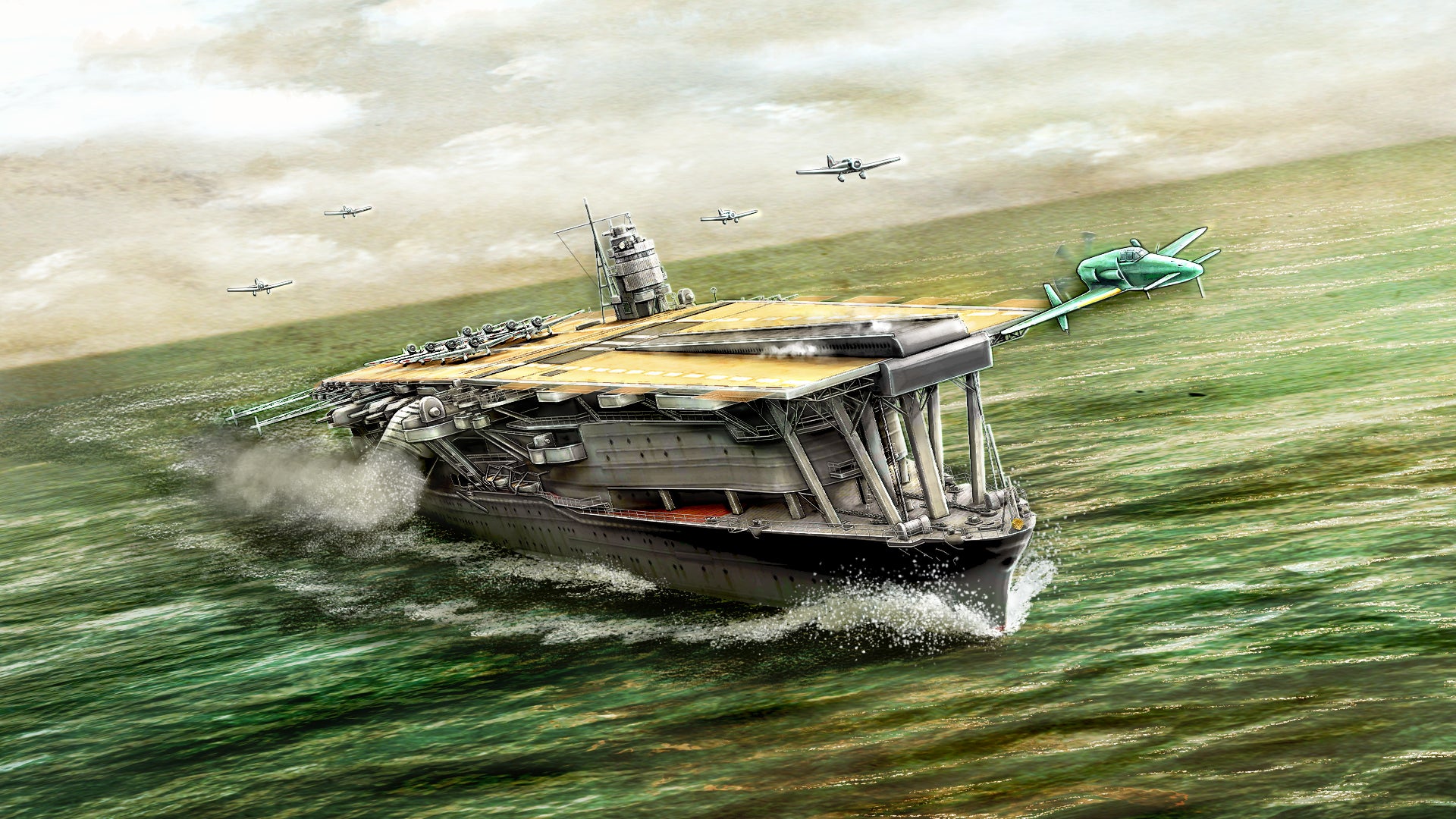 空母「赤城(対ゴジラ兵装)」イメージイラスト