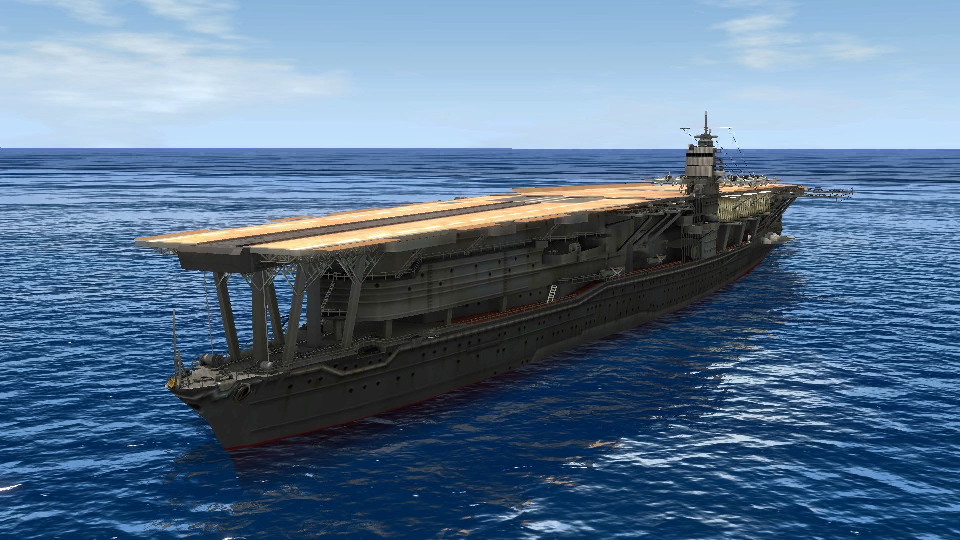 空母「赤城(対ゴジラ兵装)」3Dモデルスクリーンショット