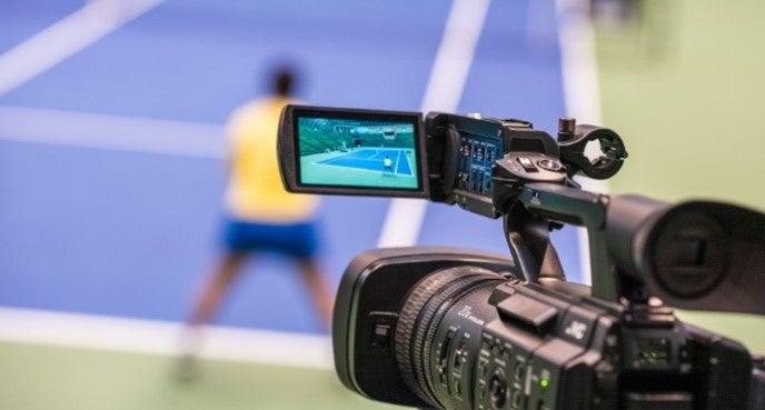 ＜大会会場での撮影の様子＞