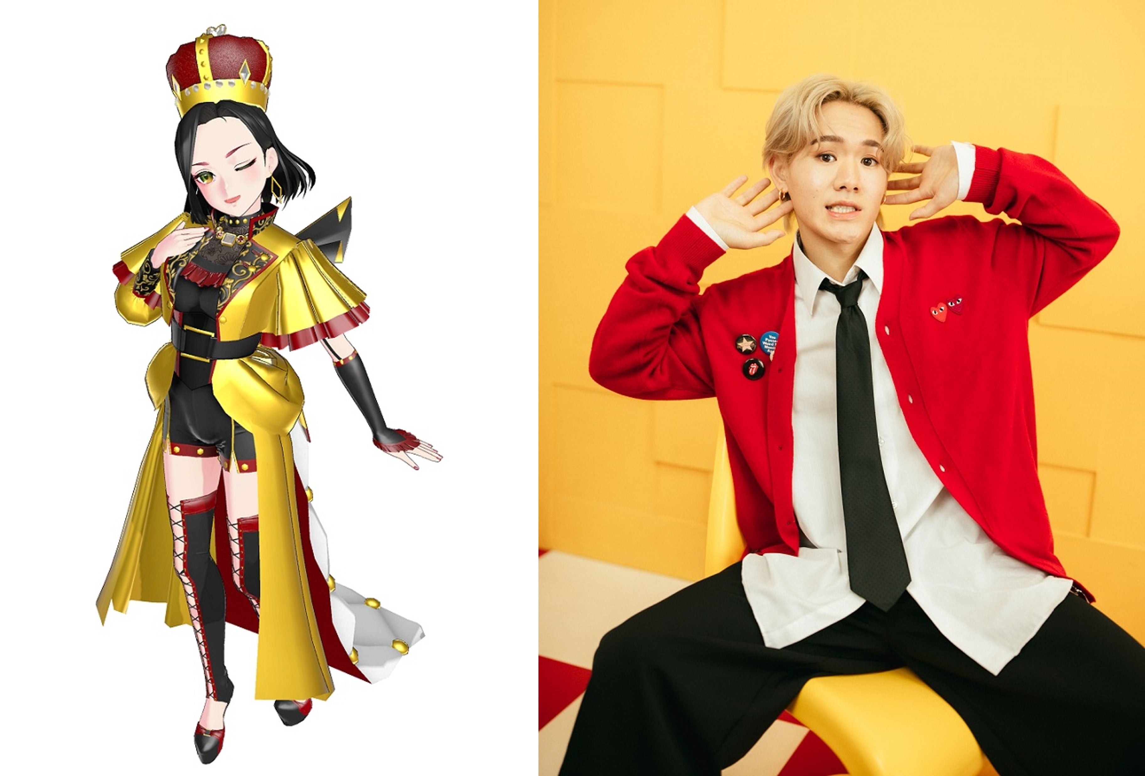 香美アバター（左）、タイガ（右）