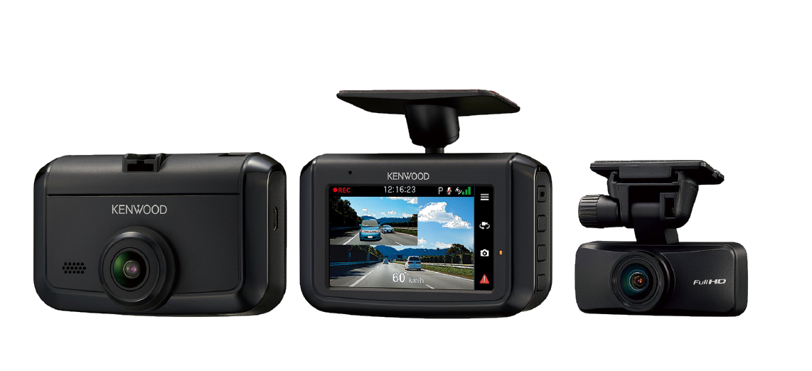 KENWOOD ケンウッドDRV-G50Wと駐車監視ケーブルセット新品３点セット ケンウッド DRV-G50W ドライブレコーダー 前後撮影対応2カメラ