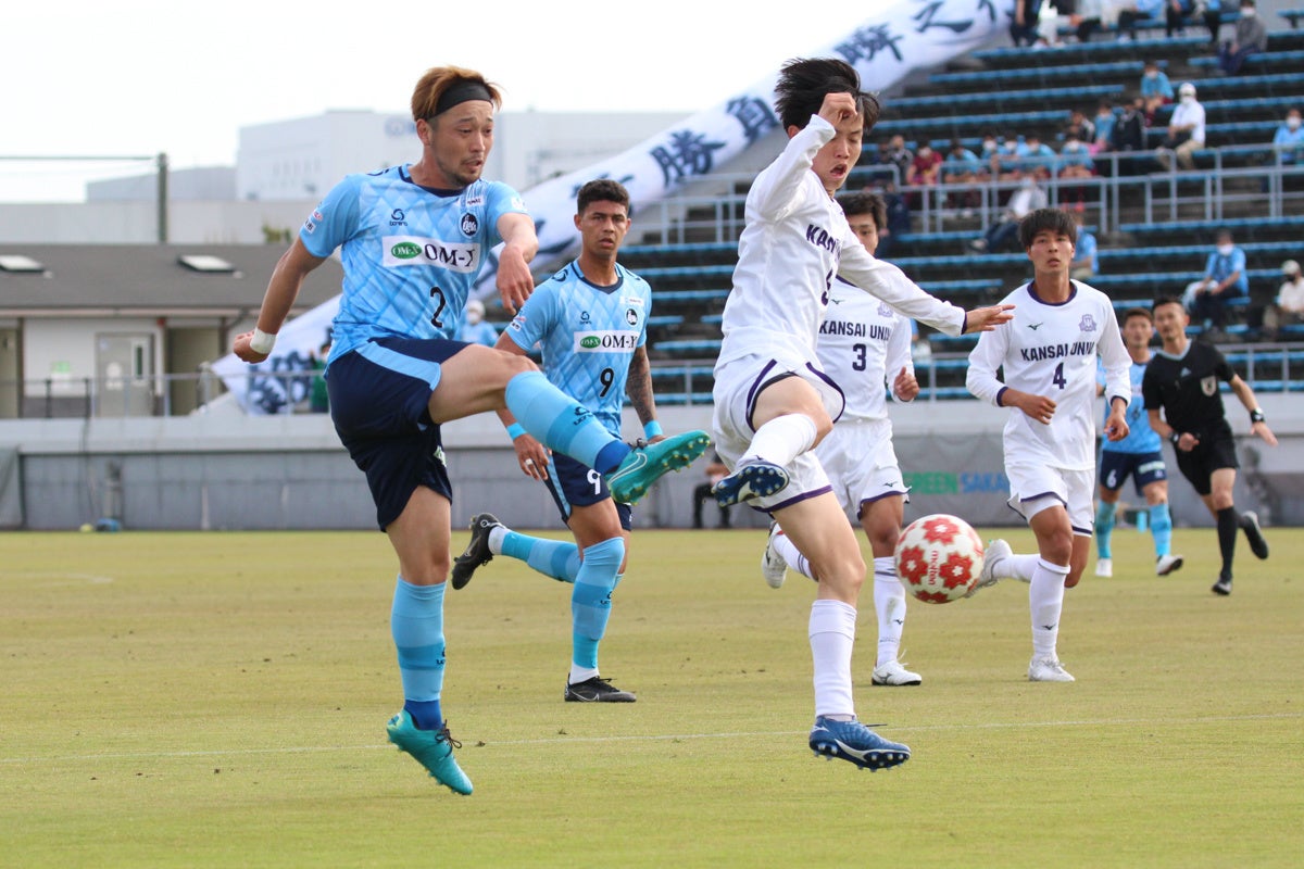 ディフェンスラインからも積極的に攻撃に参加したDF美馬