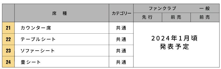 2024シーズン | チケット販売席種・販売価格決定のお知らせ