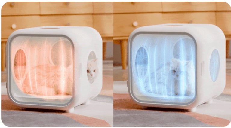 ペットの心地よさにこだわった ペット⽤ドライヤーハウス「 Drybo Plus