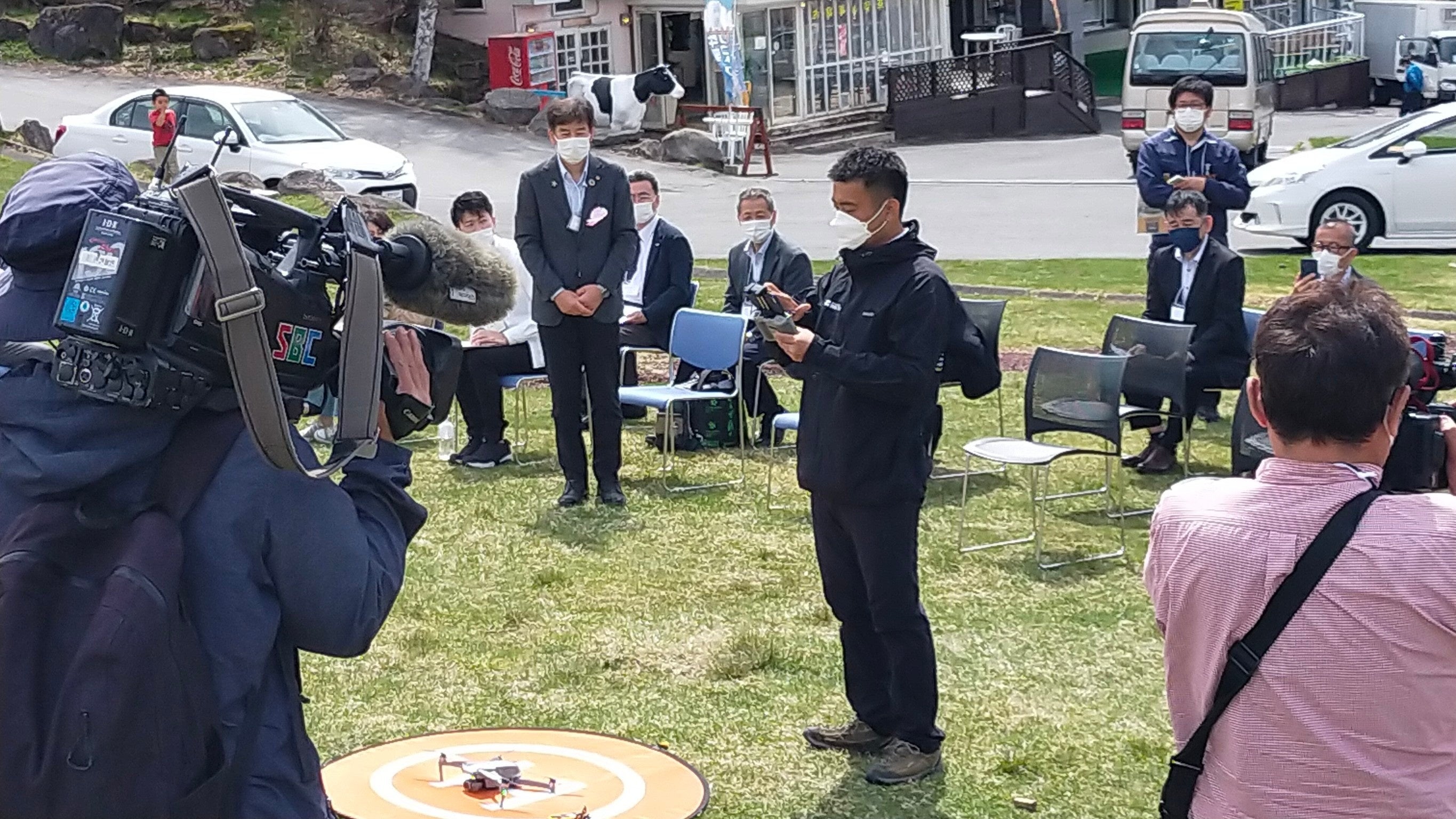 池の平ホテル矢島社長によるデモフライト