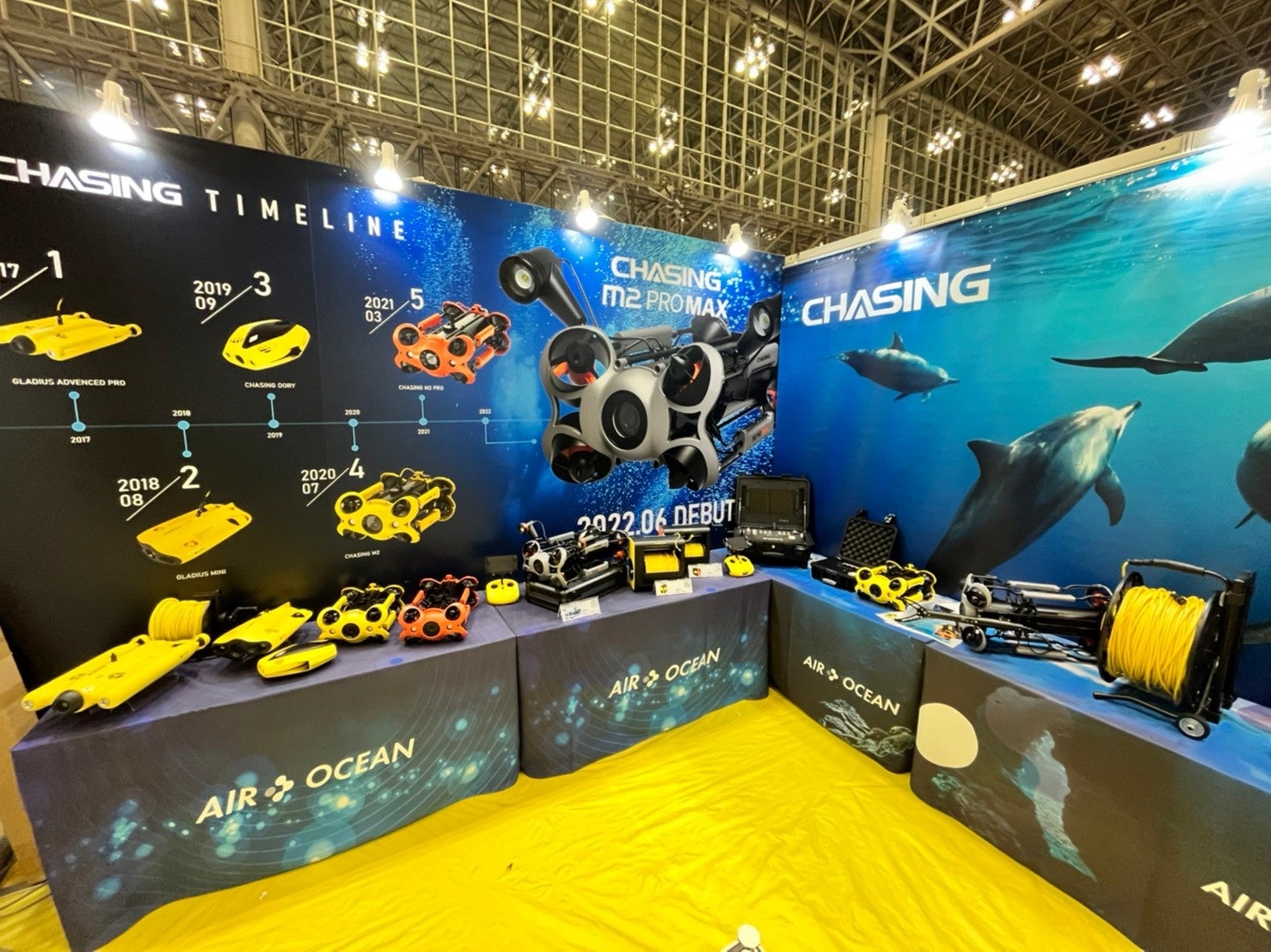 水中ドローン展示の様子（JapanDrone2022)