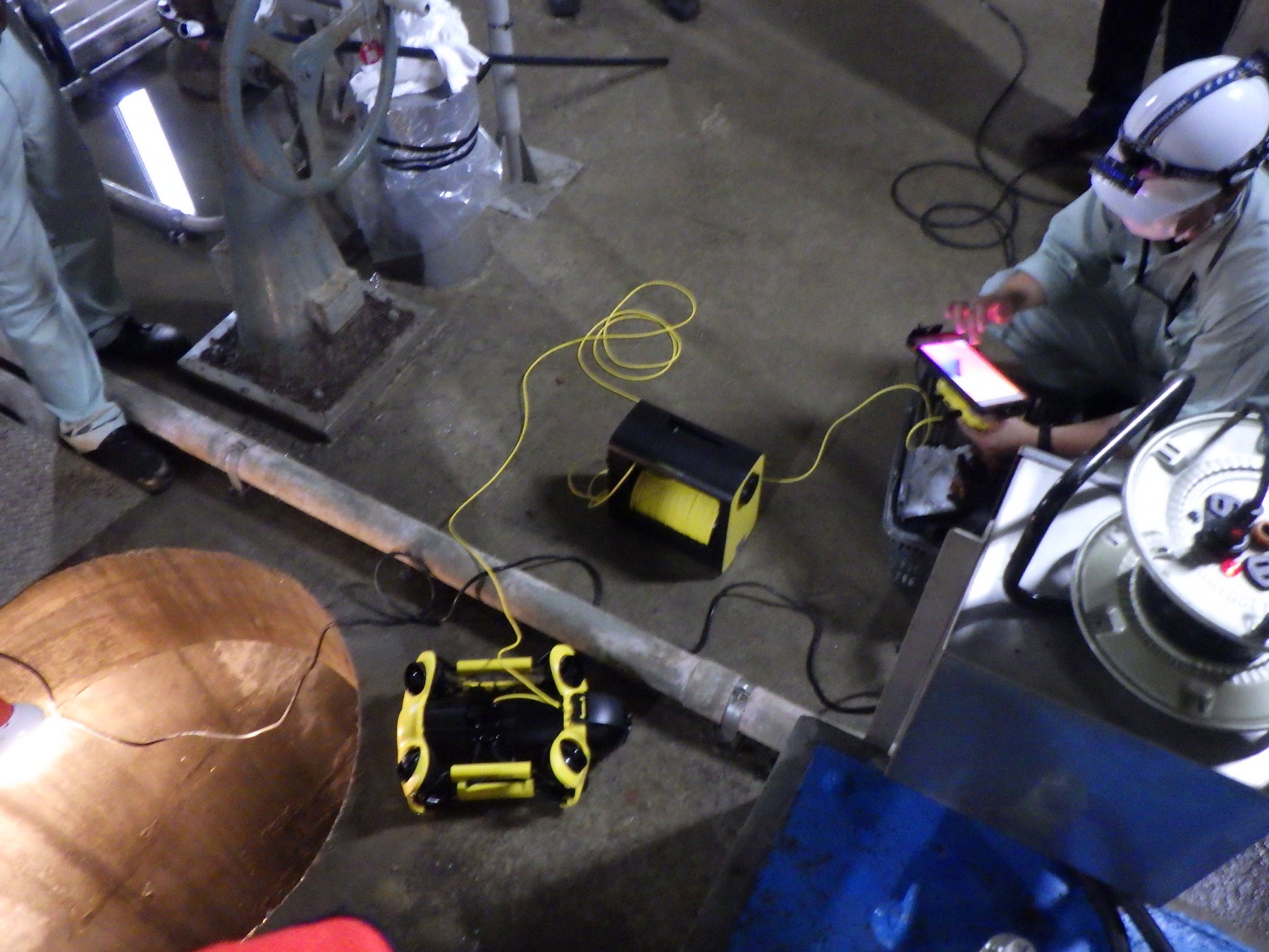 浄水場内点検の様子